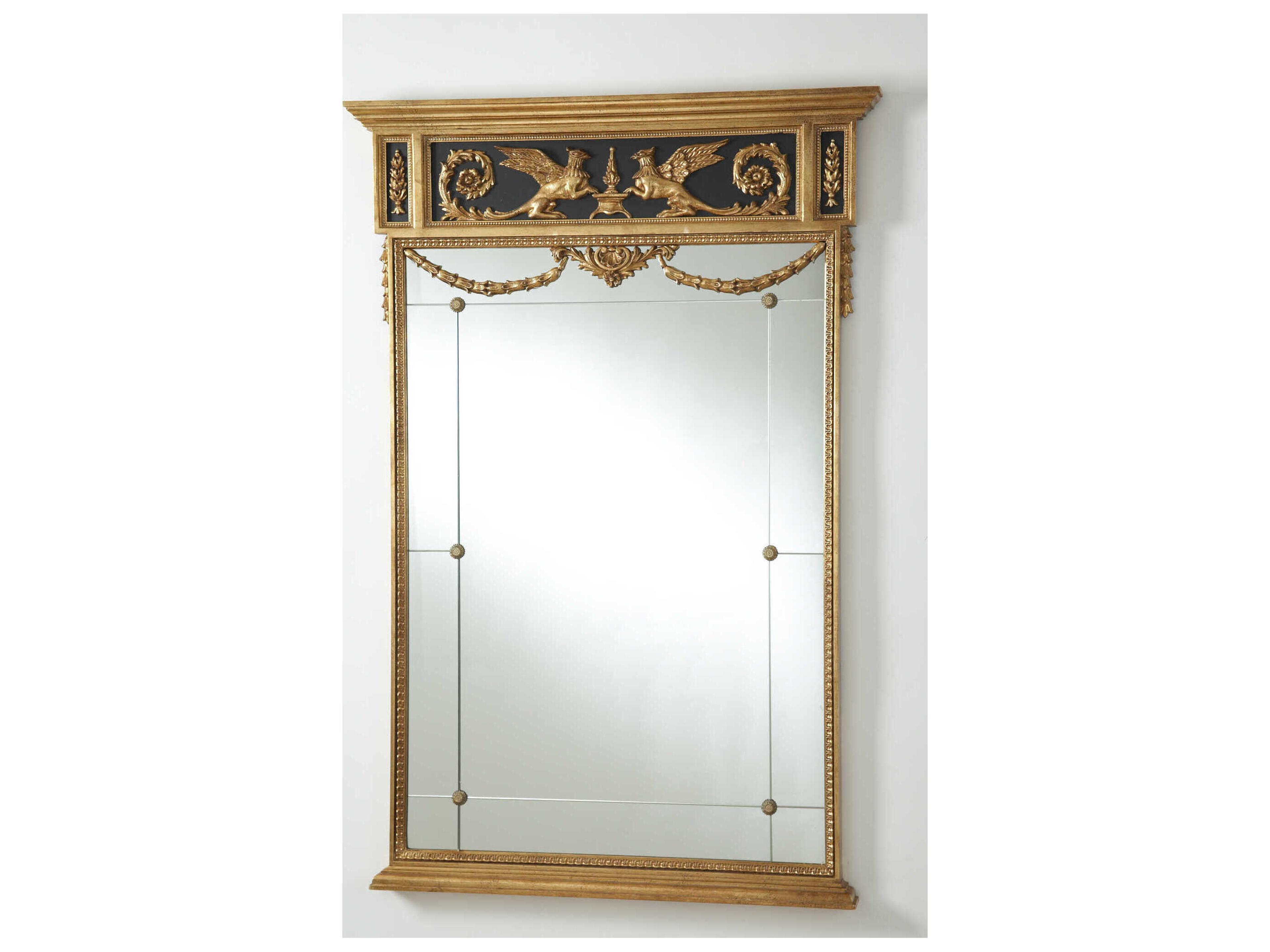 Chelsea House Griffon Mirror - Black/Gold