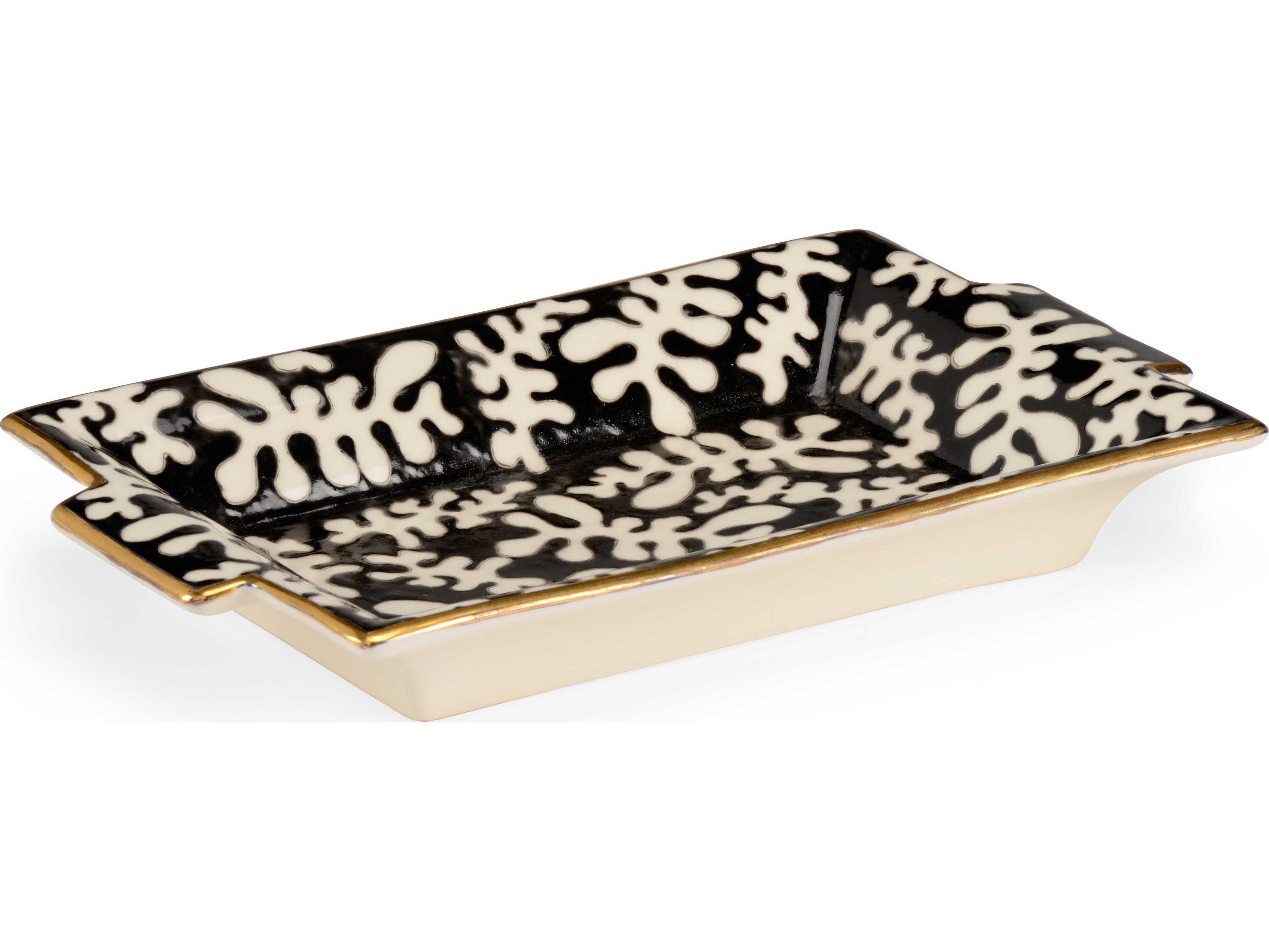 Chelsea House Pam Cain Black Coral Tray