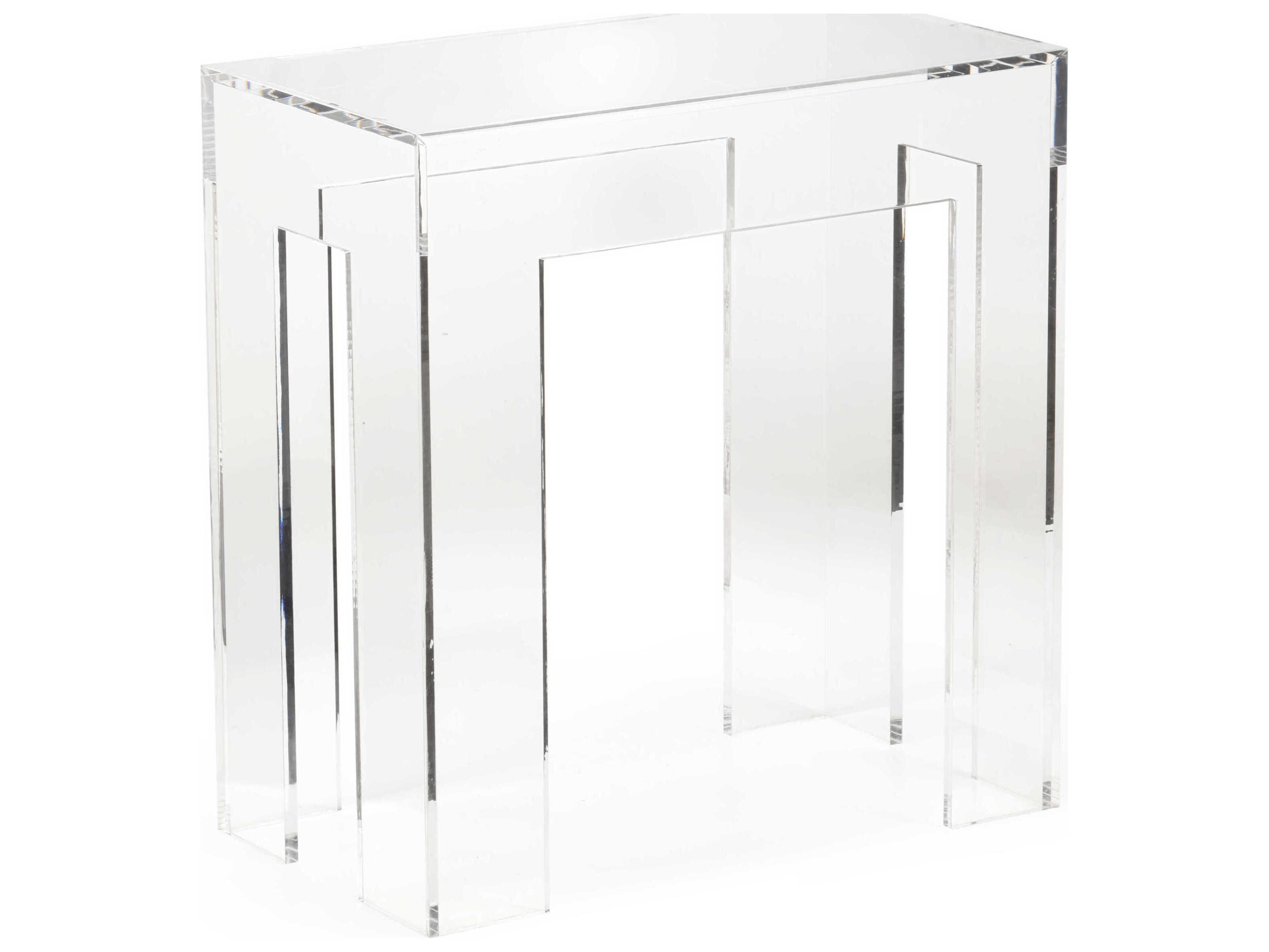 Chelsea House Acrylic Rectangular Clear End Table
