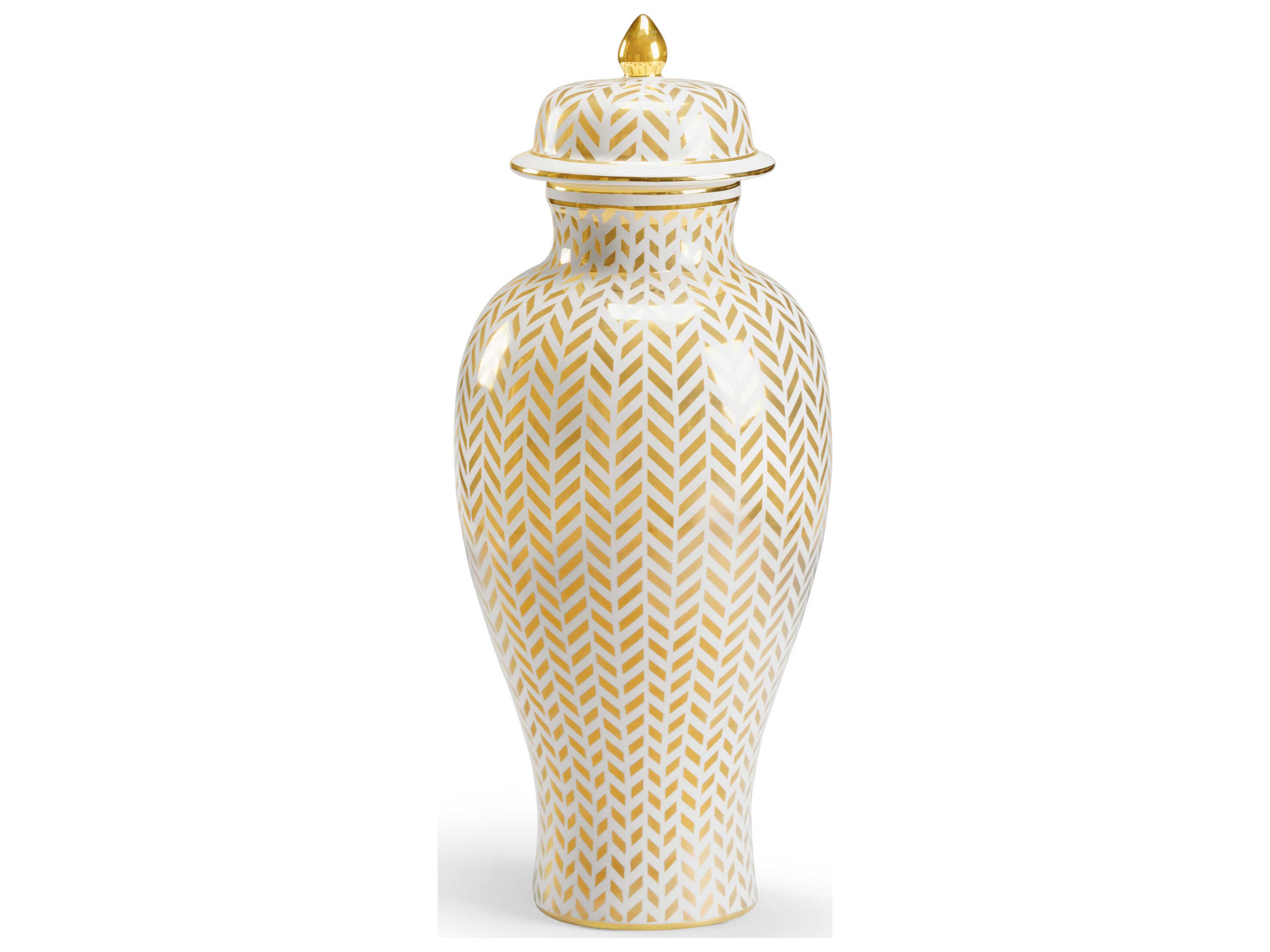 Chelsea House Claire Bell Herringbone Vase - Gold