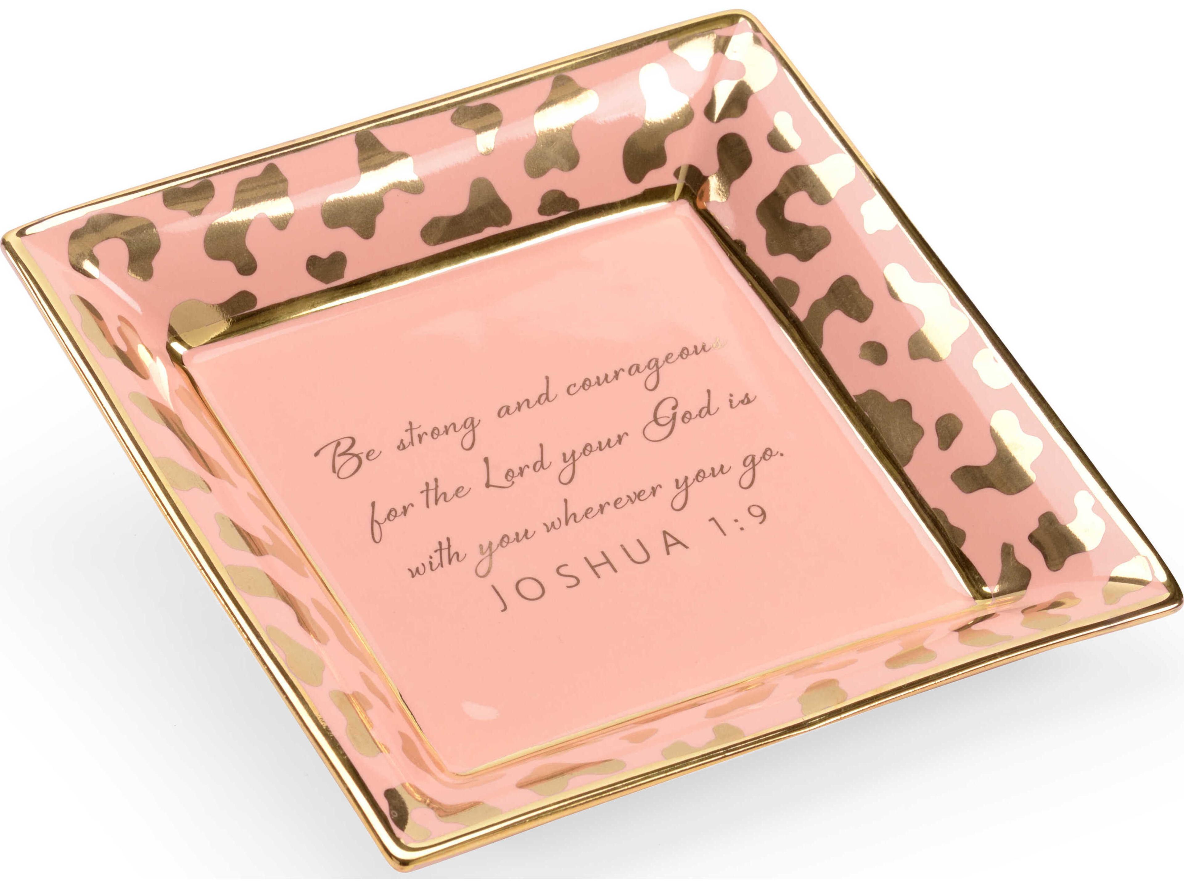 Chelsea House Shayla Copas Square Jungle Verse Plate - Coral