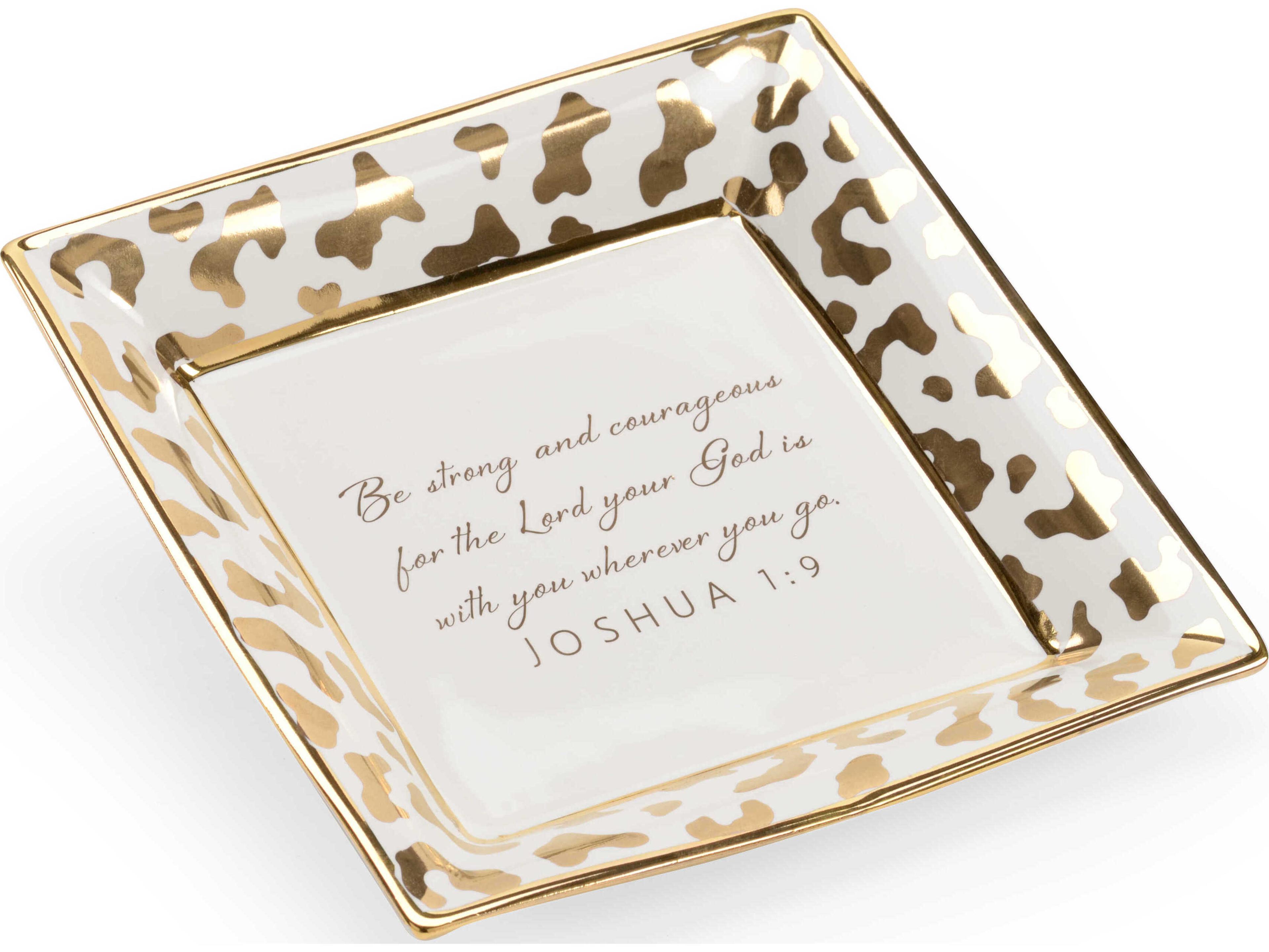 Chelsea House Shayla Copas Square Jungle Verse Plate - White