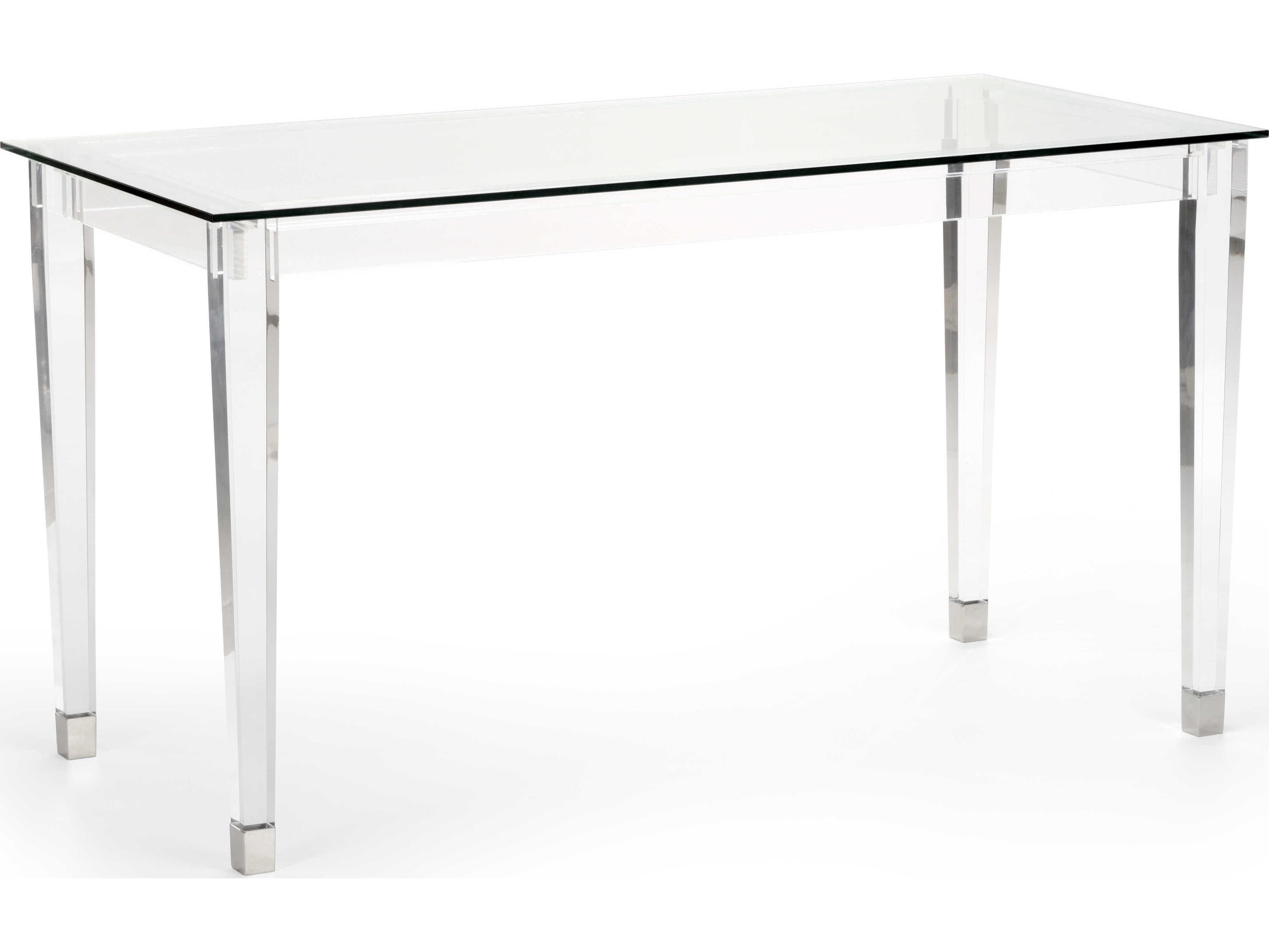 Chelsea House Acrylic Denver Clear Silver Writing Desk -
