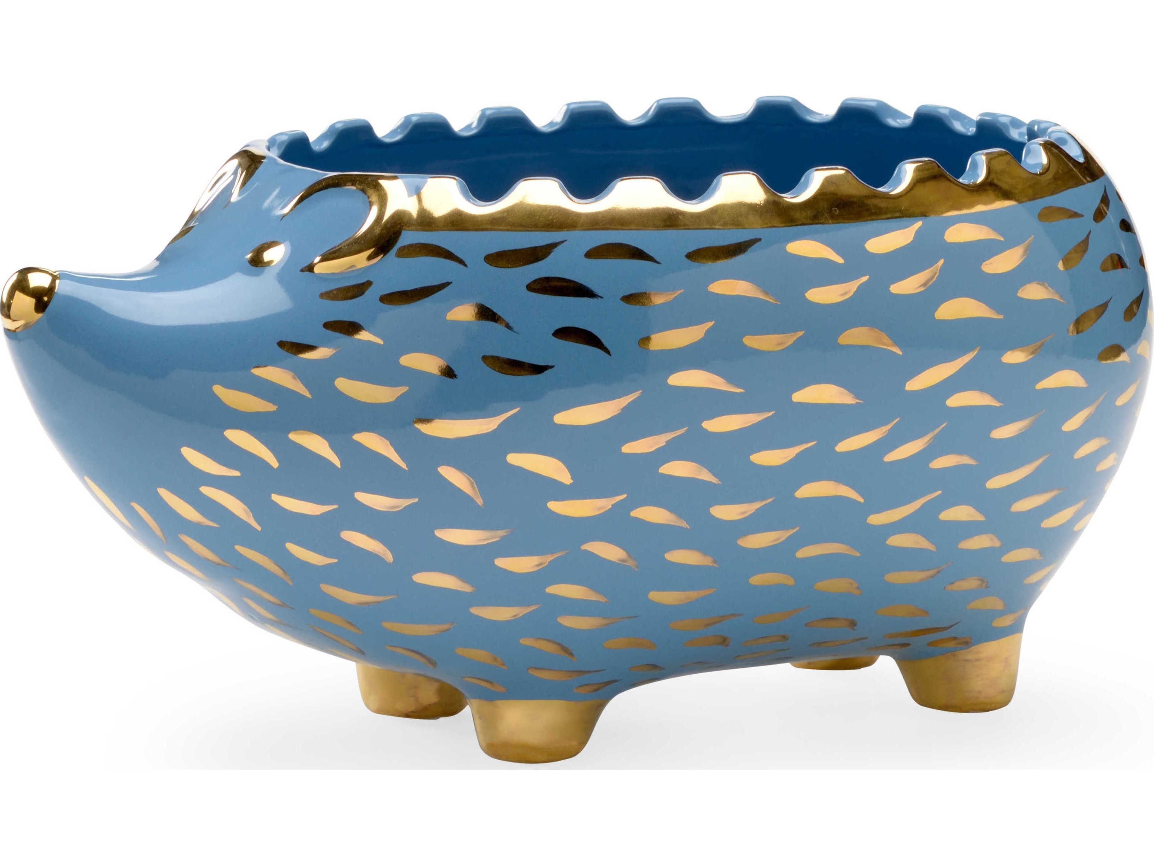 Chelsea House Shayla Copas Hedgehog Bowl - Blue/Gold