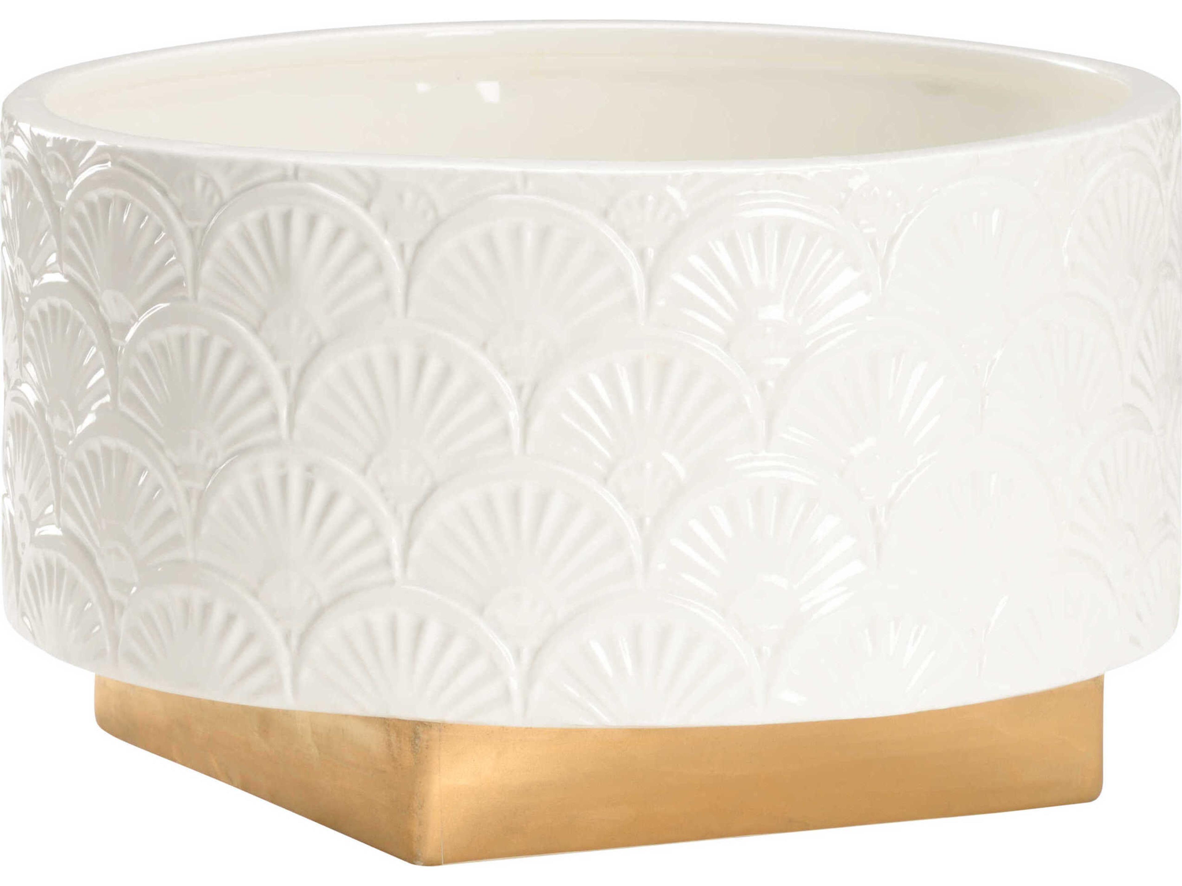 Chelsea House Elizabeth Wicker Deco Fan Cachepot