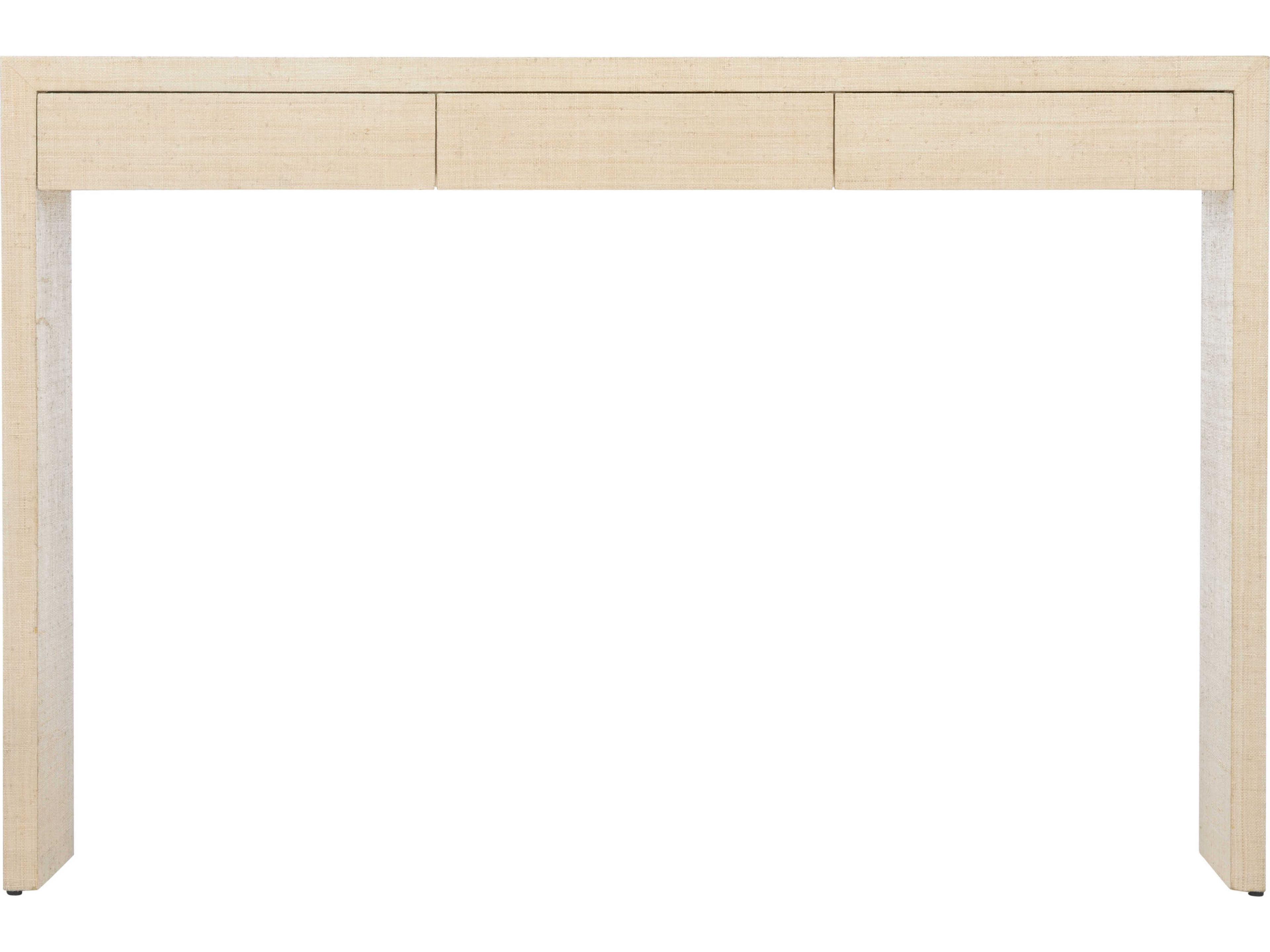 Chelsea House Elizabeth Wicker Drop Zone Rectangular Wood Cream Console