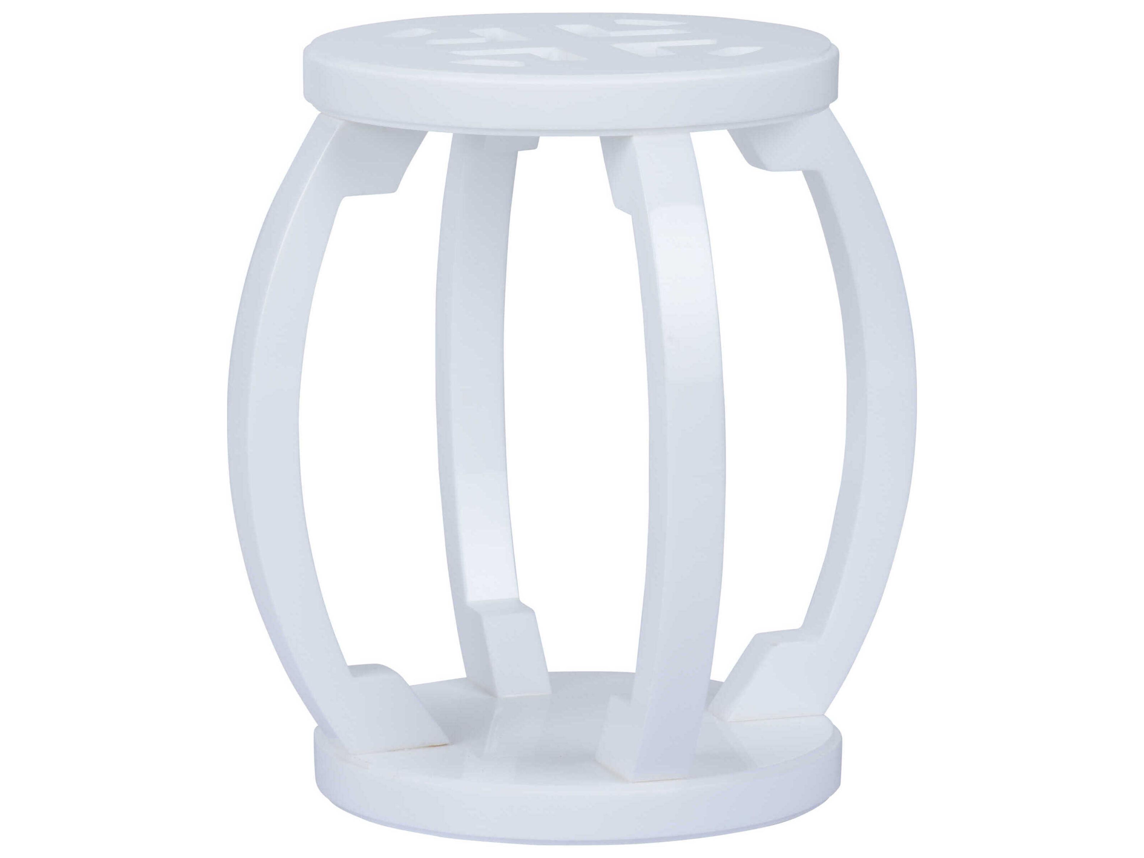 Chelsea House Jamie Merida White Accent Stool