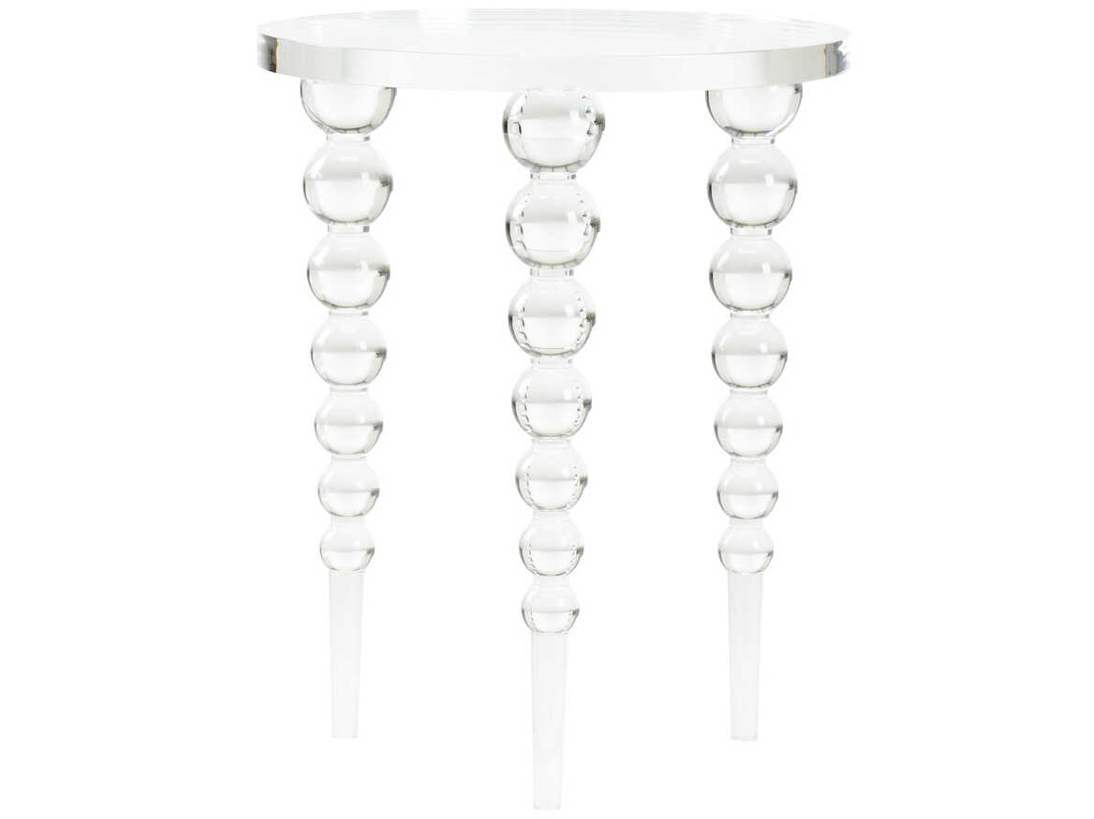 Chelsea House Bolla Round Acrylic Clear End Table
