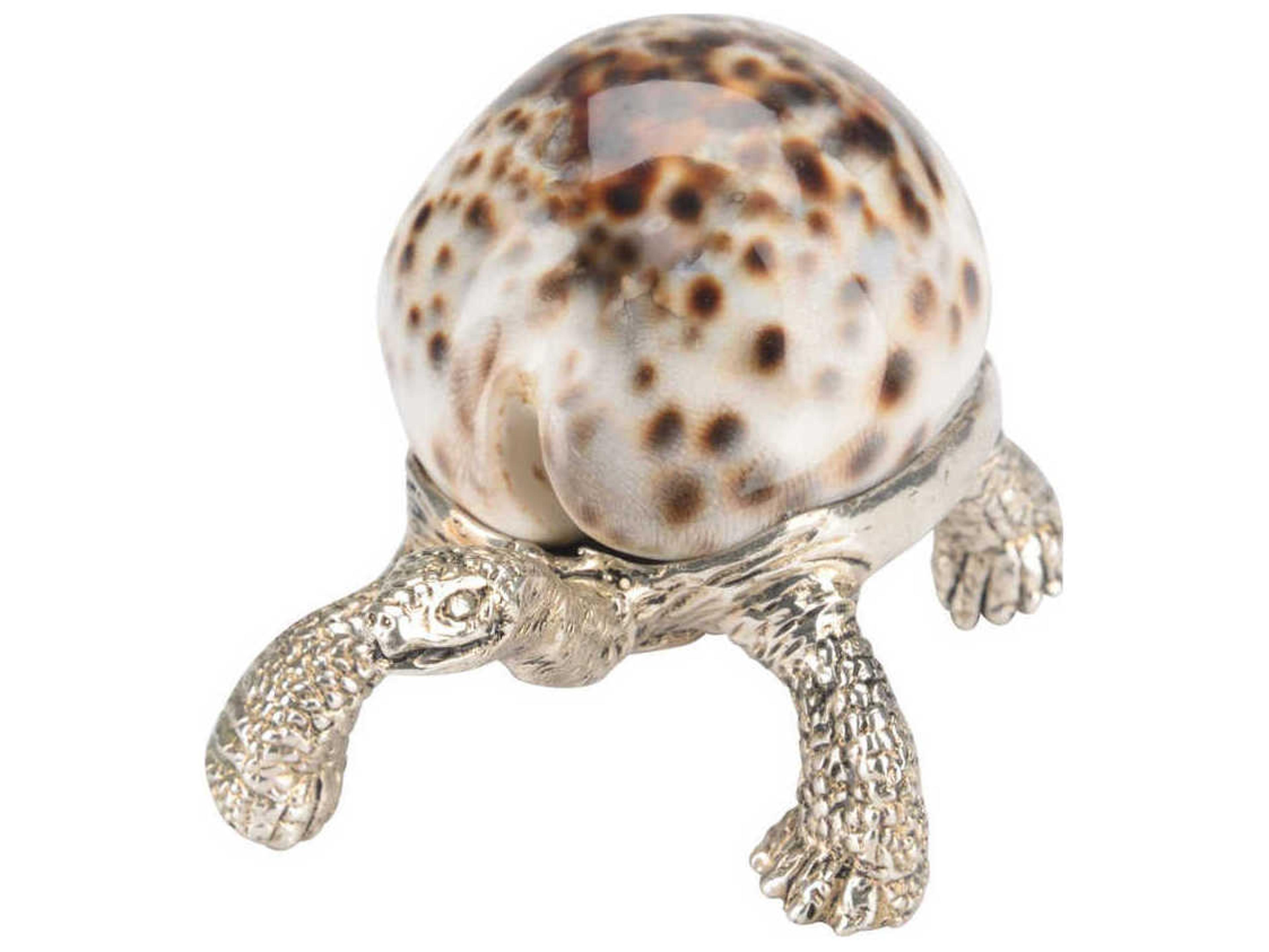 Chelsea House Silver Plated Jade Turbo Turtle Paperweight