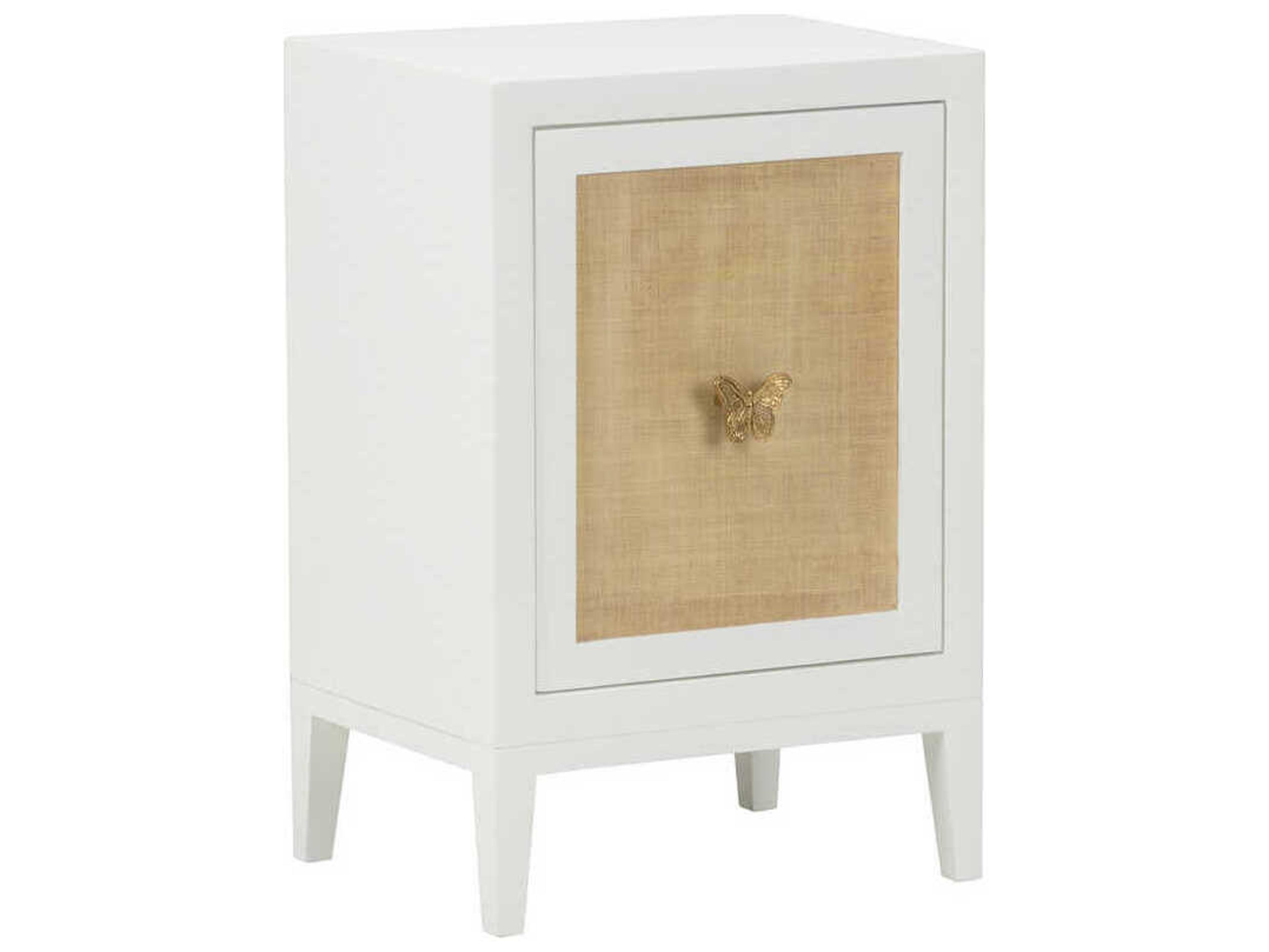 Chelsea House Mariposa Rectangular Wood White End Table