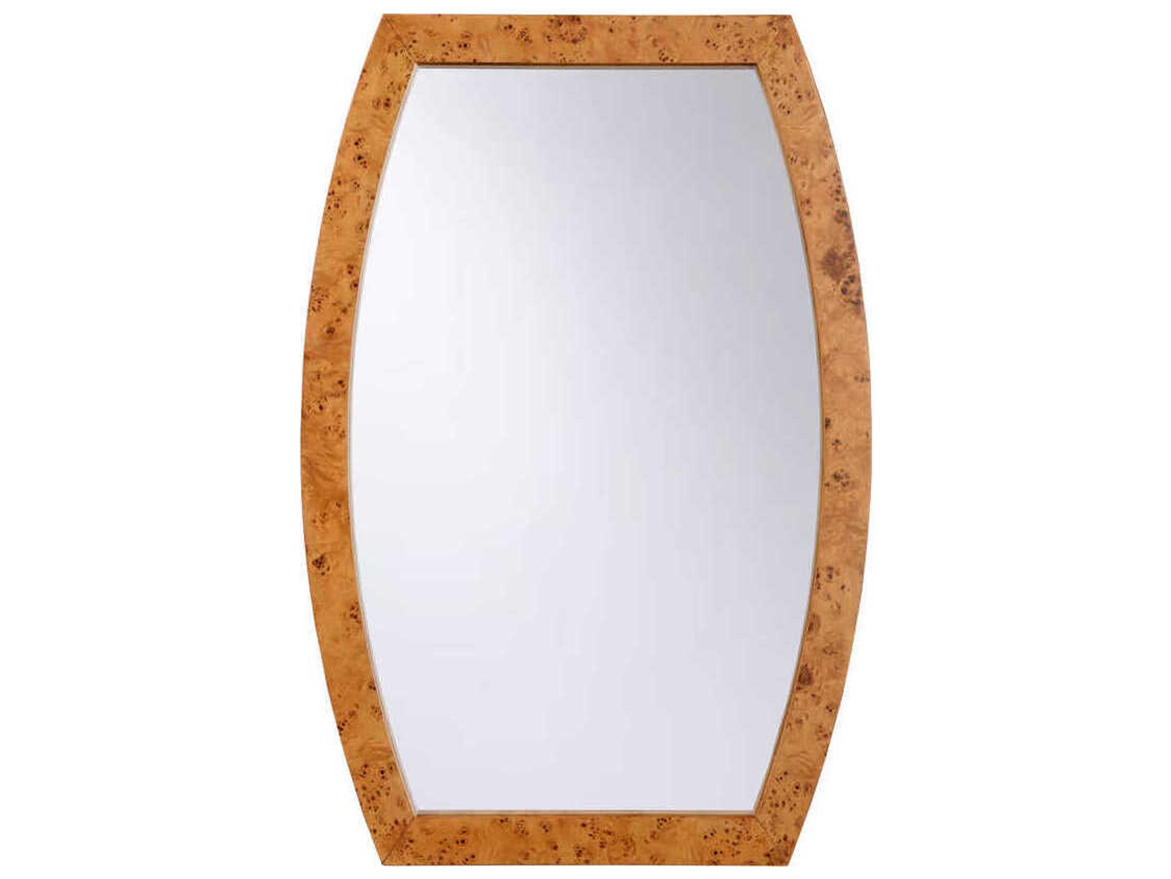 Chelsea House Hewett Dark Burlwood Rectangular Wall Mirror