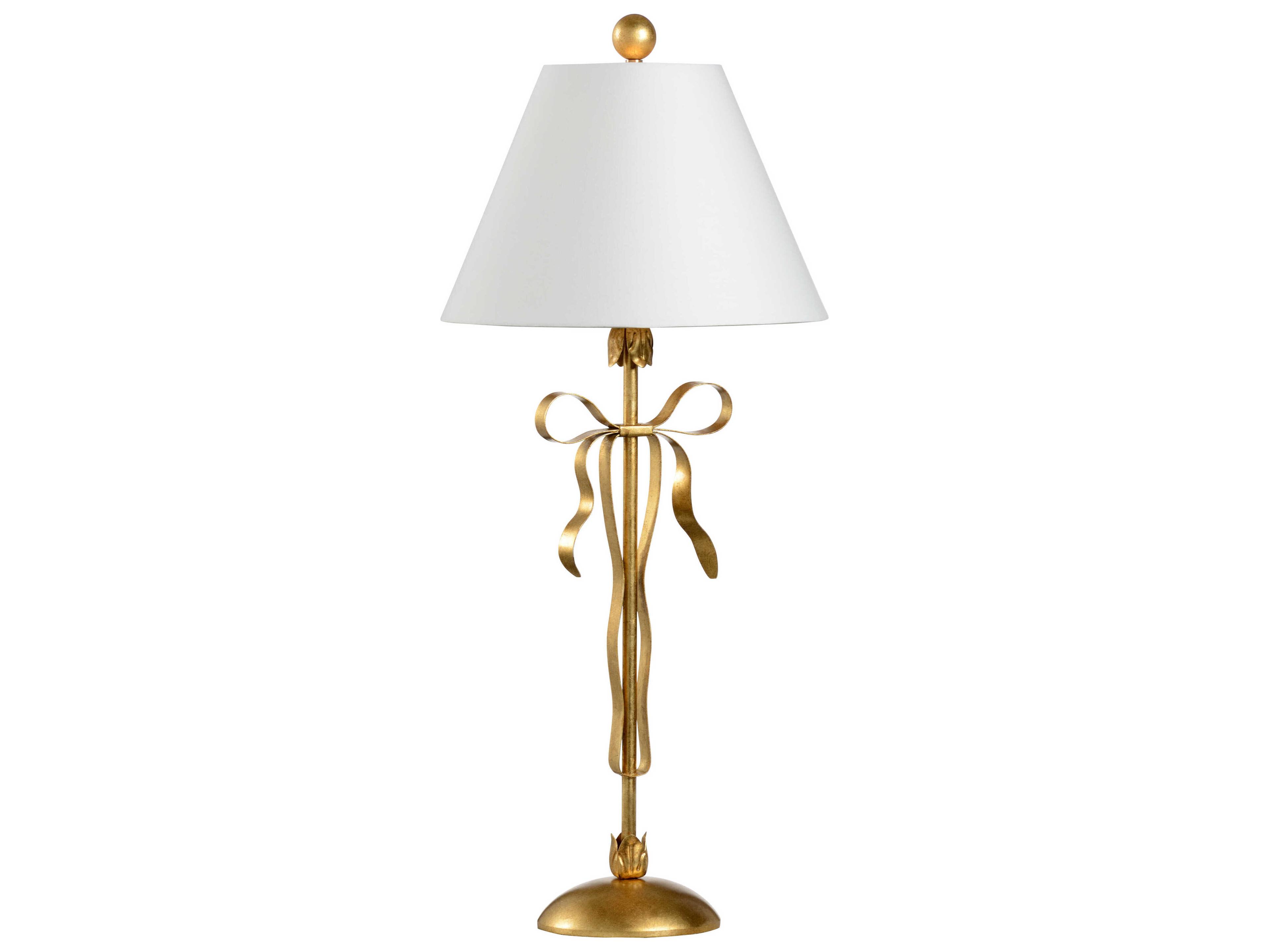Chelsea House Bow White Table Lamp - Gold