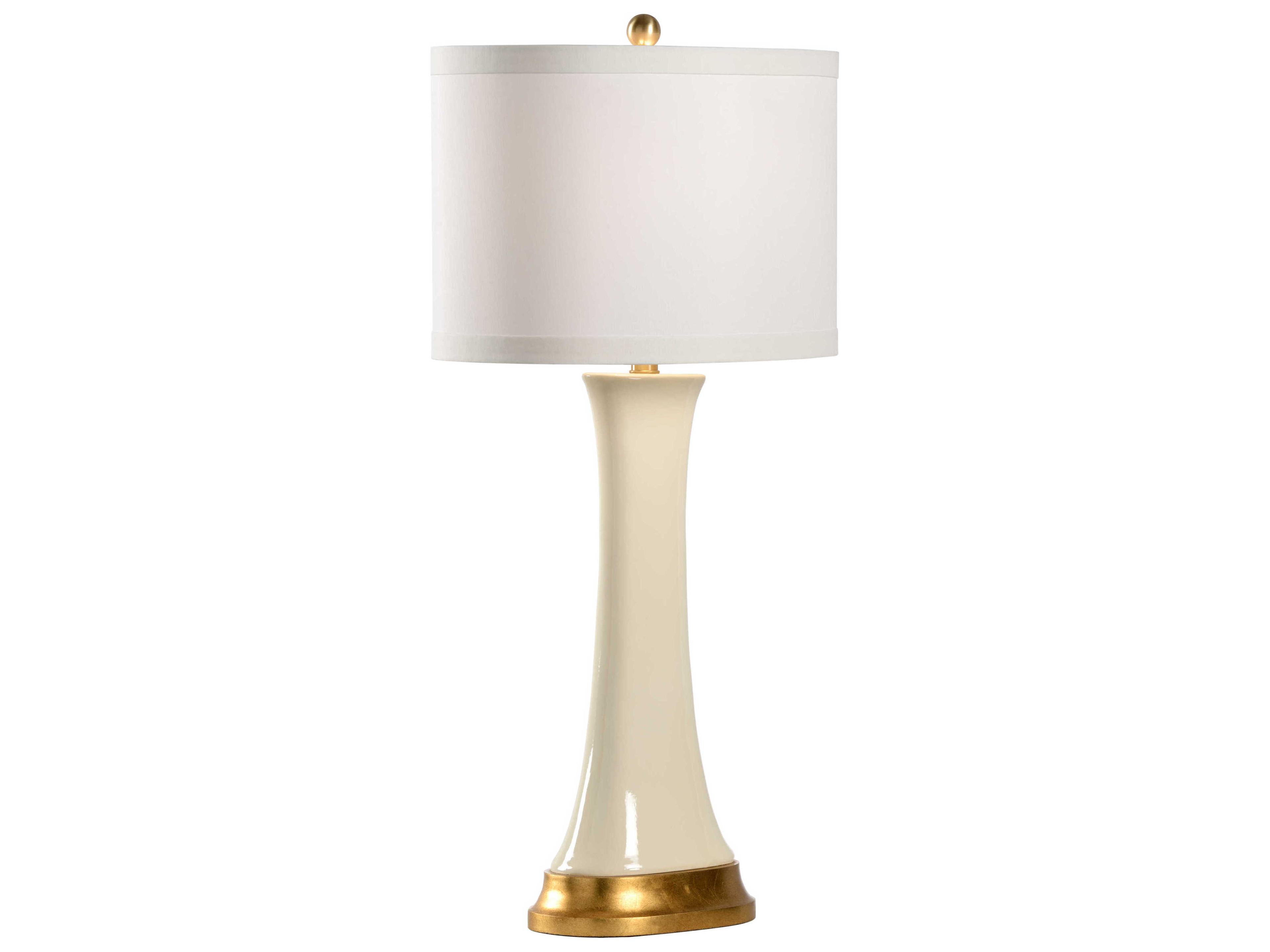 Chelsea House Pam Cain Hopper White Gold Table Lamp - Cream