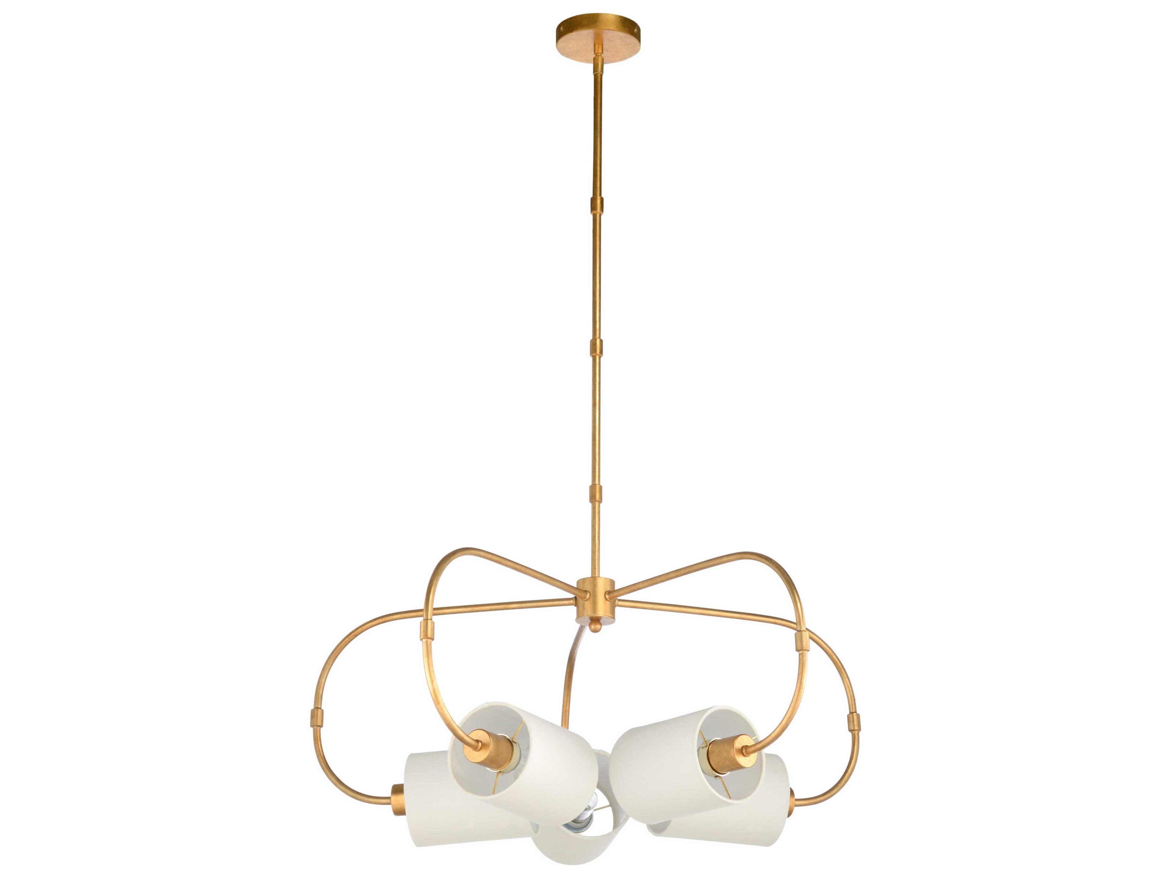 Chelsea House Bradshaw Orrell 5-Light Gold Cylinder Chandelier