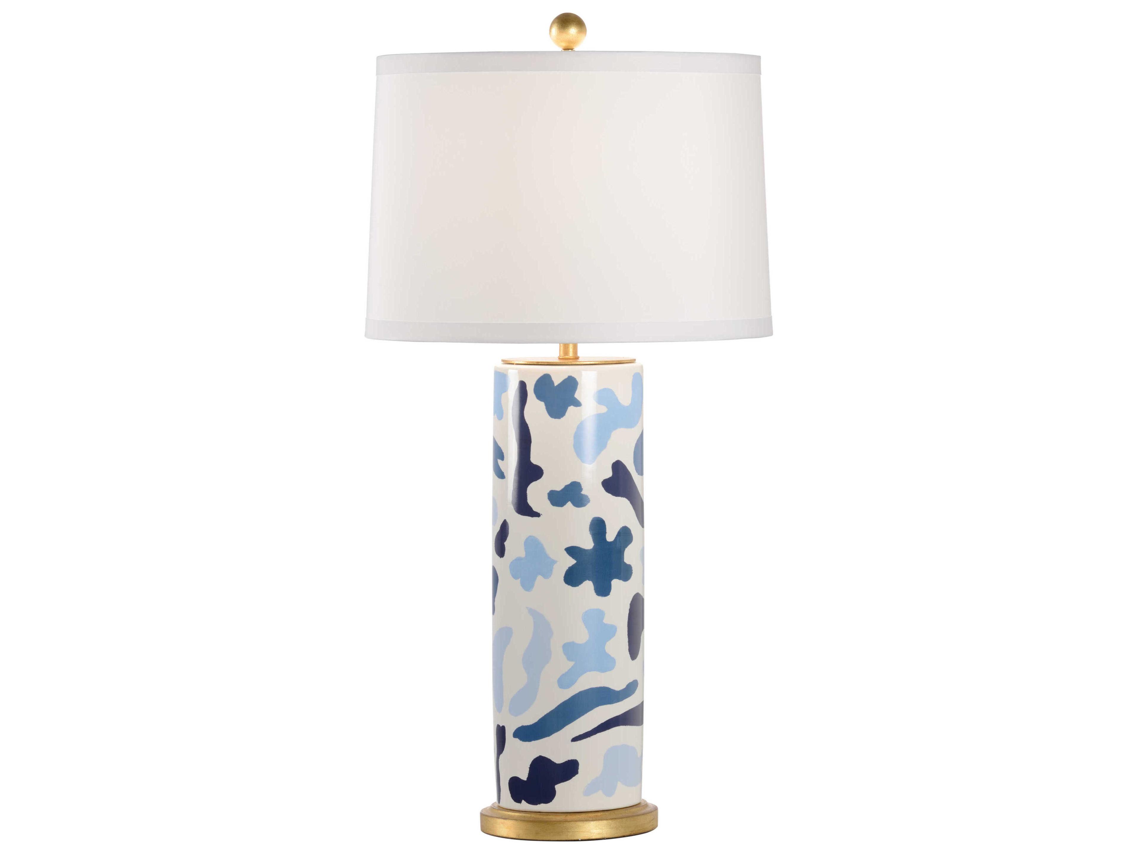 Chelsea House Jamie Merida Danton White Blues Table Lamp - Blue