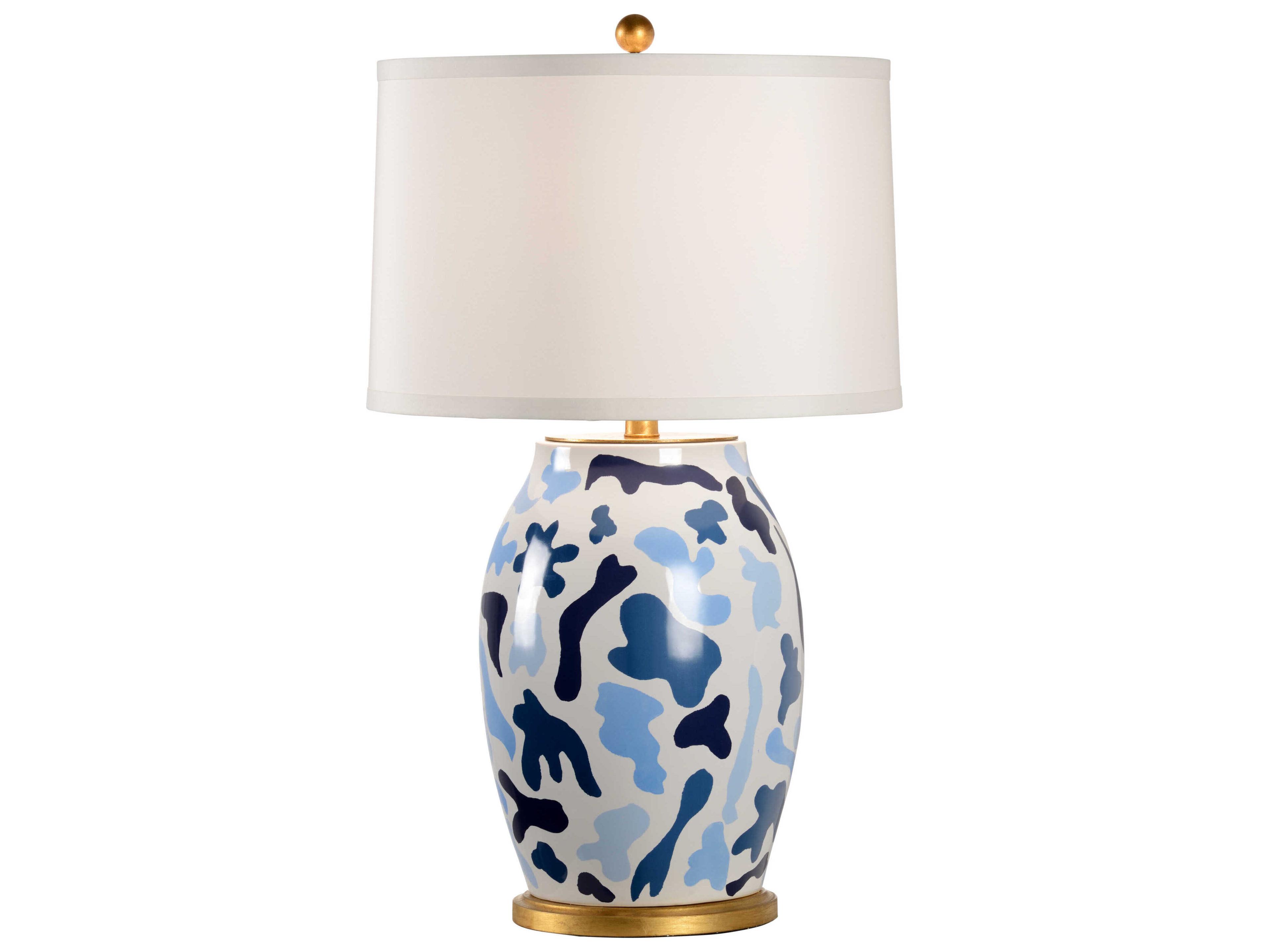 Chelsea House Jamie Merida St. Germain White Blues Table Lamp - Blue