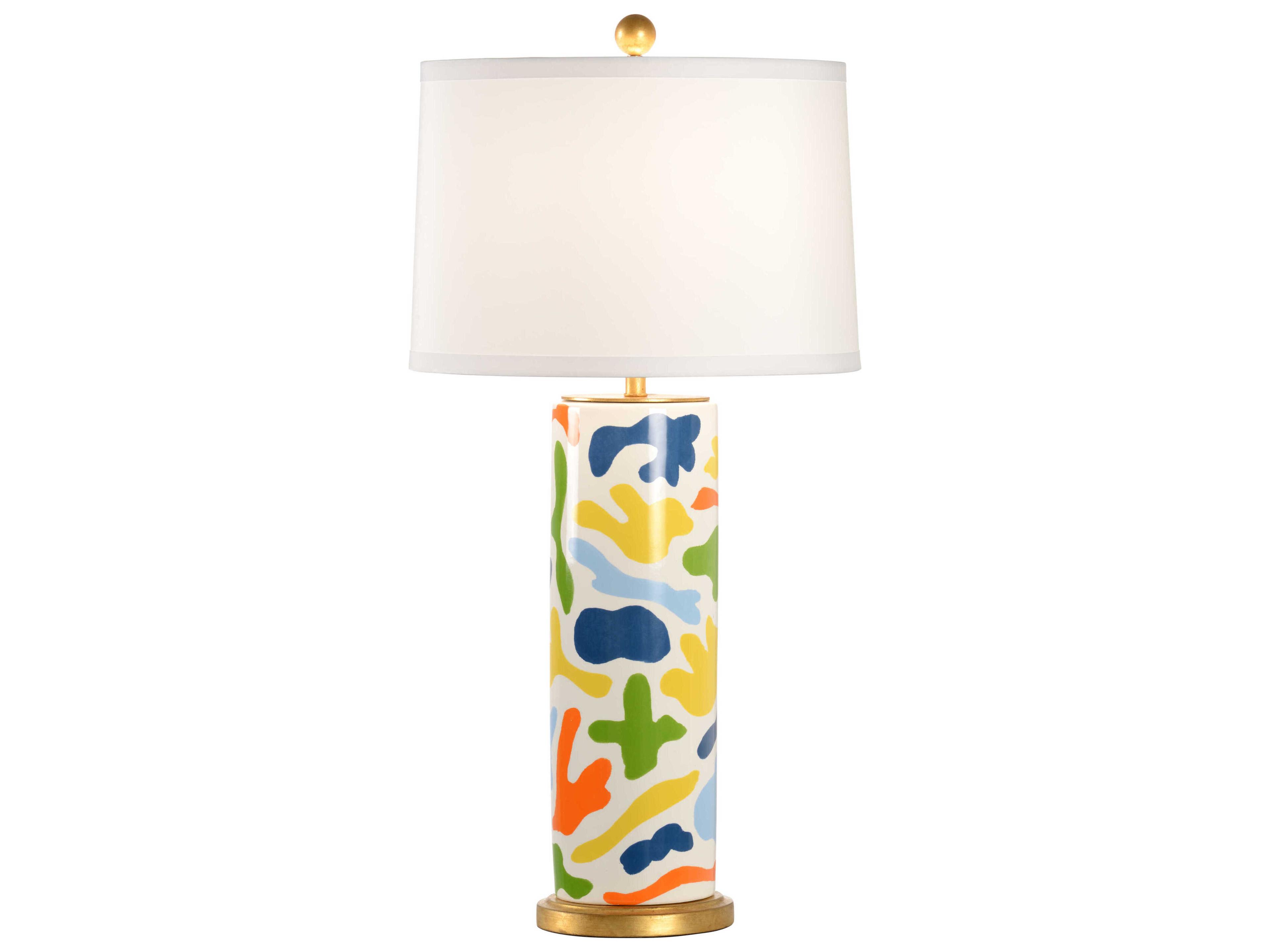 Chelsea House Jamie Merida Danton White Multi Green Table Lamp - Multicolor
