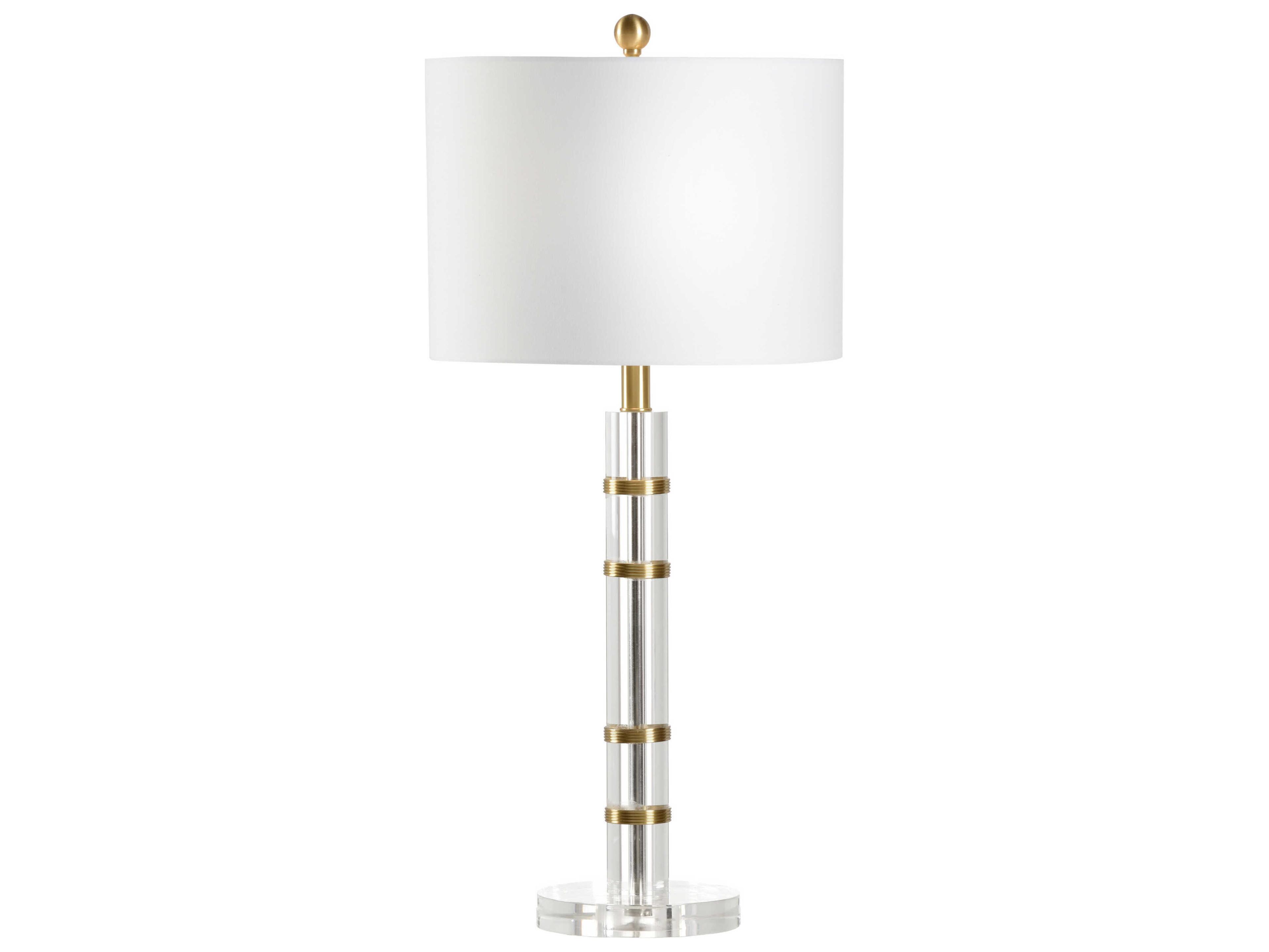 Chelsea House Jamie Merida Crystal Clear Gold Table Lamp
