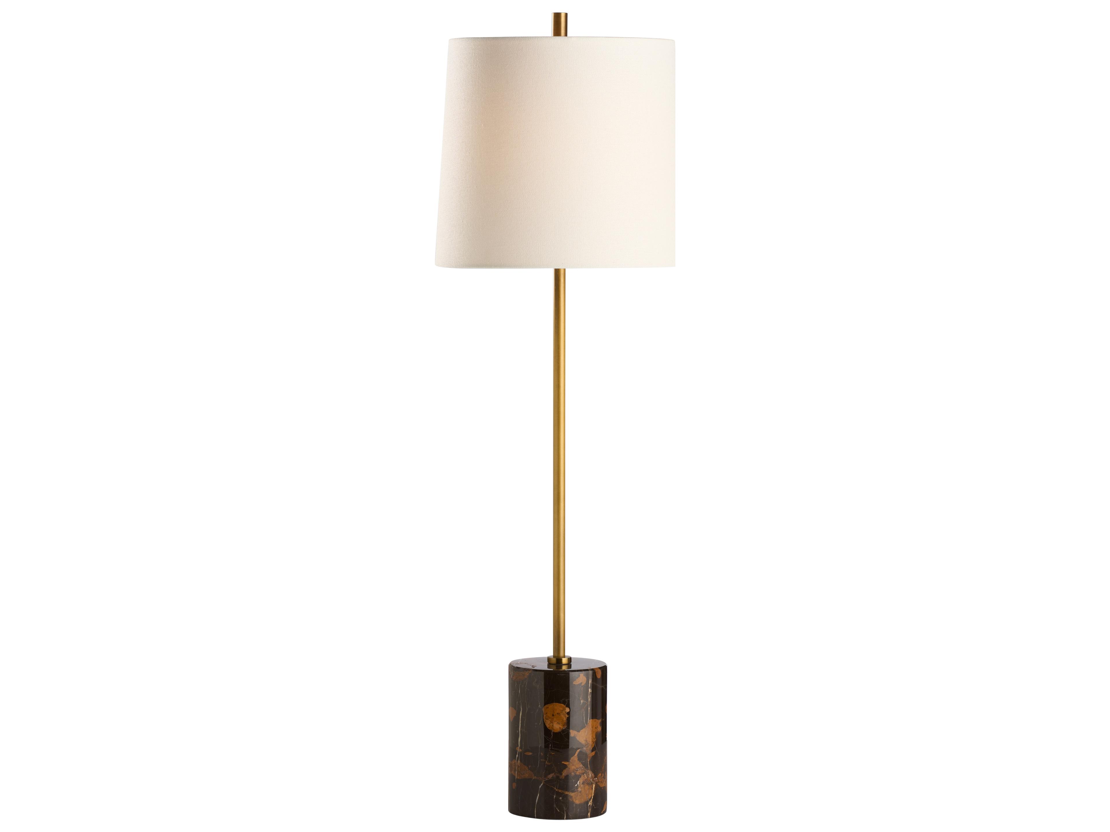 Chelsea House Mark Ross Antique Brass Natural Brown Table Lamp