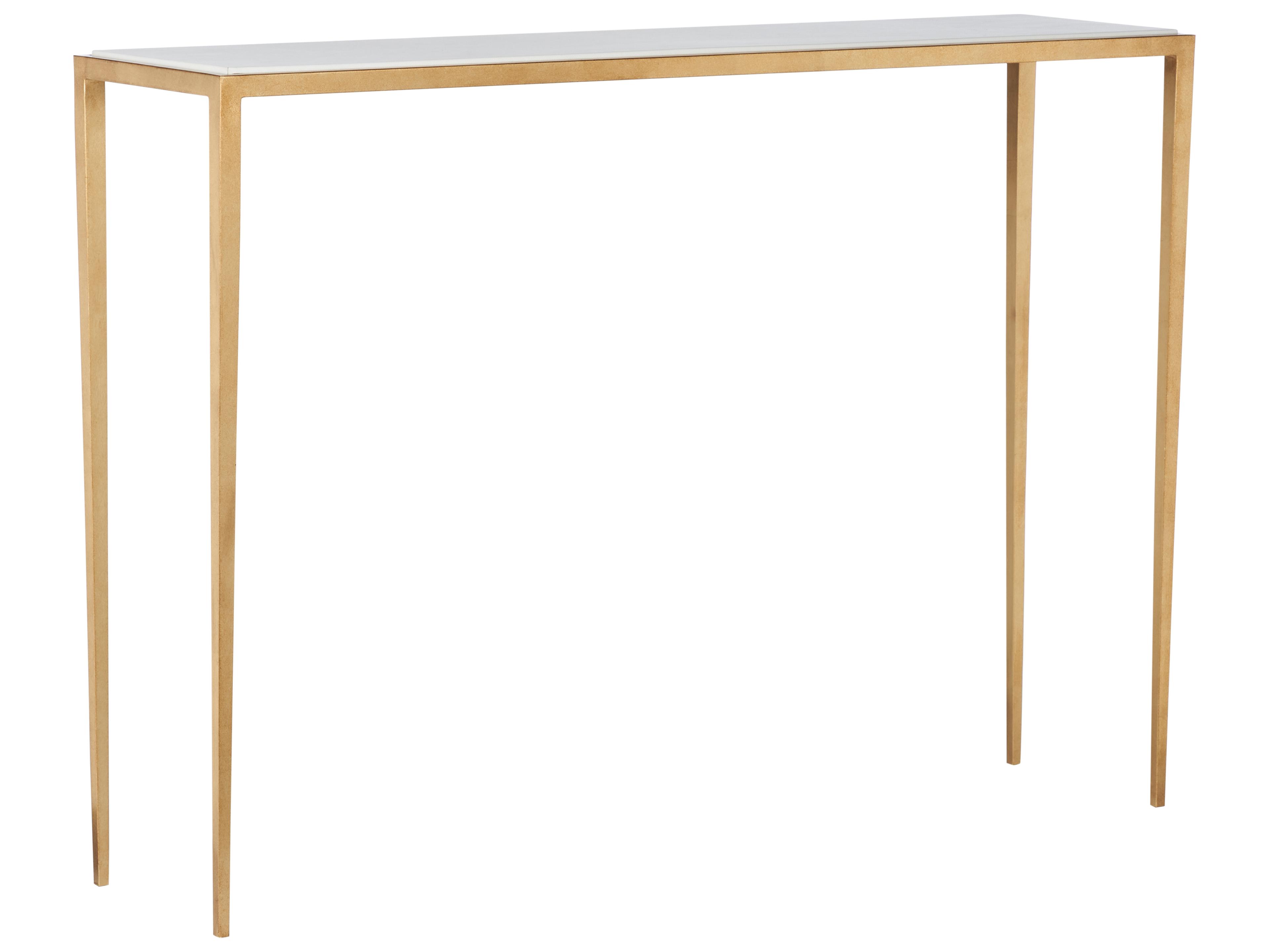 Chelsea House Jamie Merida Rectangular Glass Gold Console Table