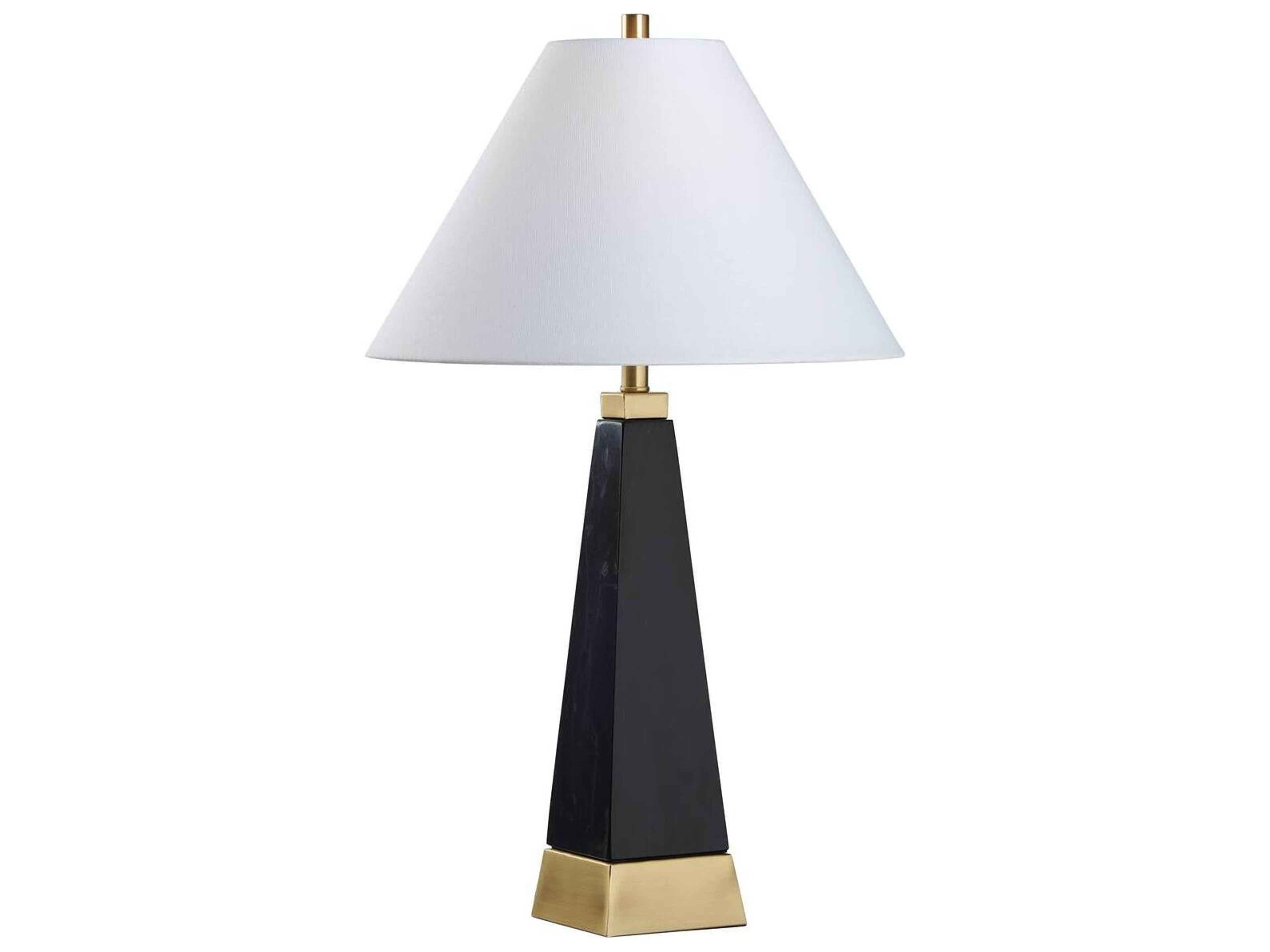 Chelsea House Town Square Black Linen Gold Table Lamp