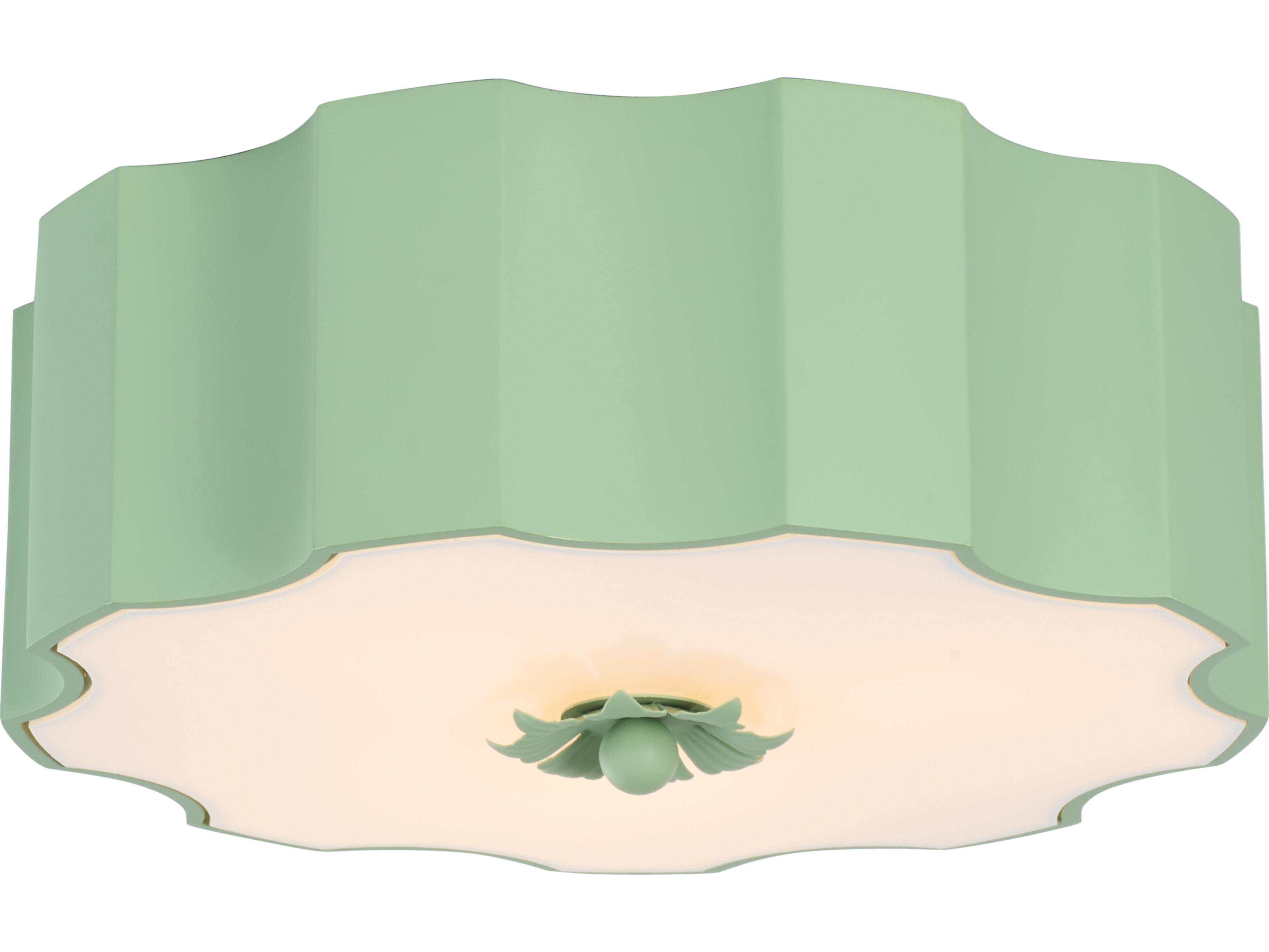 Chelsea House Amanda Lindroth 3-Light Green Geometric Flush Mount