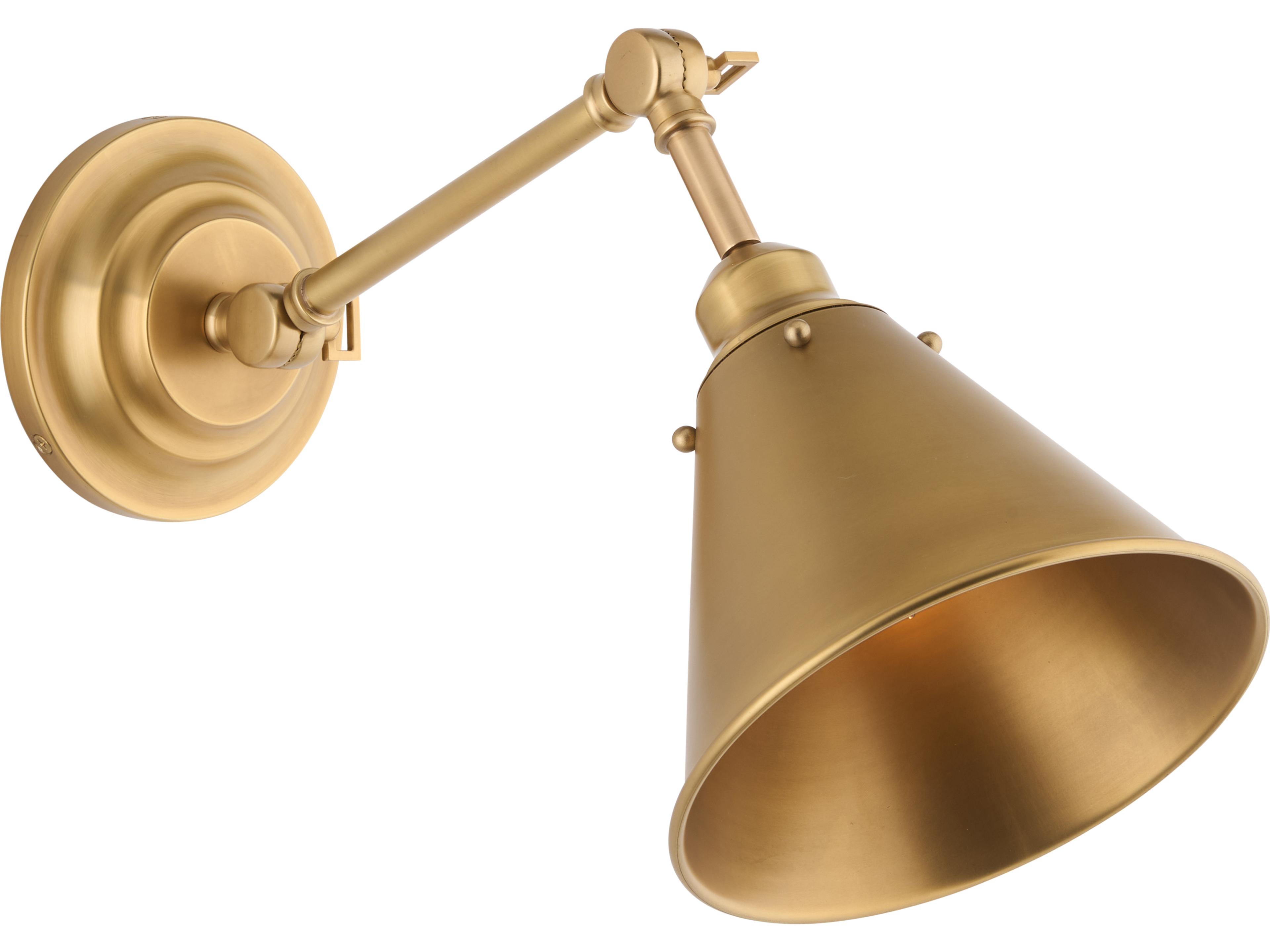 Chelsea House Amanda Lindroth 1-Light Gold Brass Swing Wall Sconce