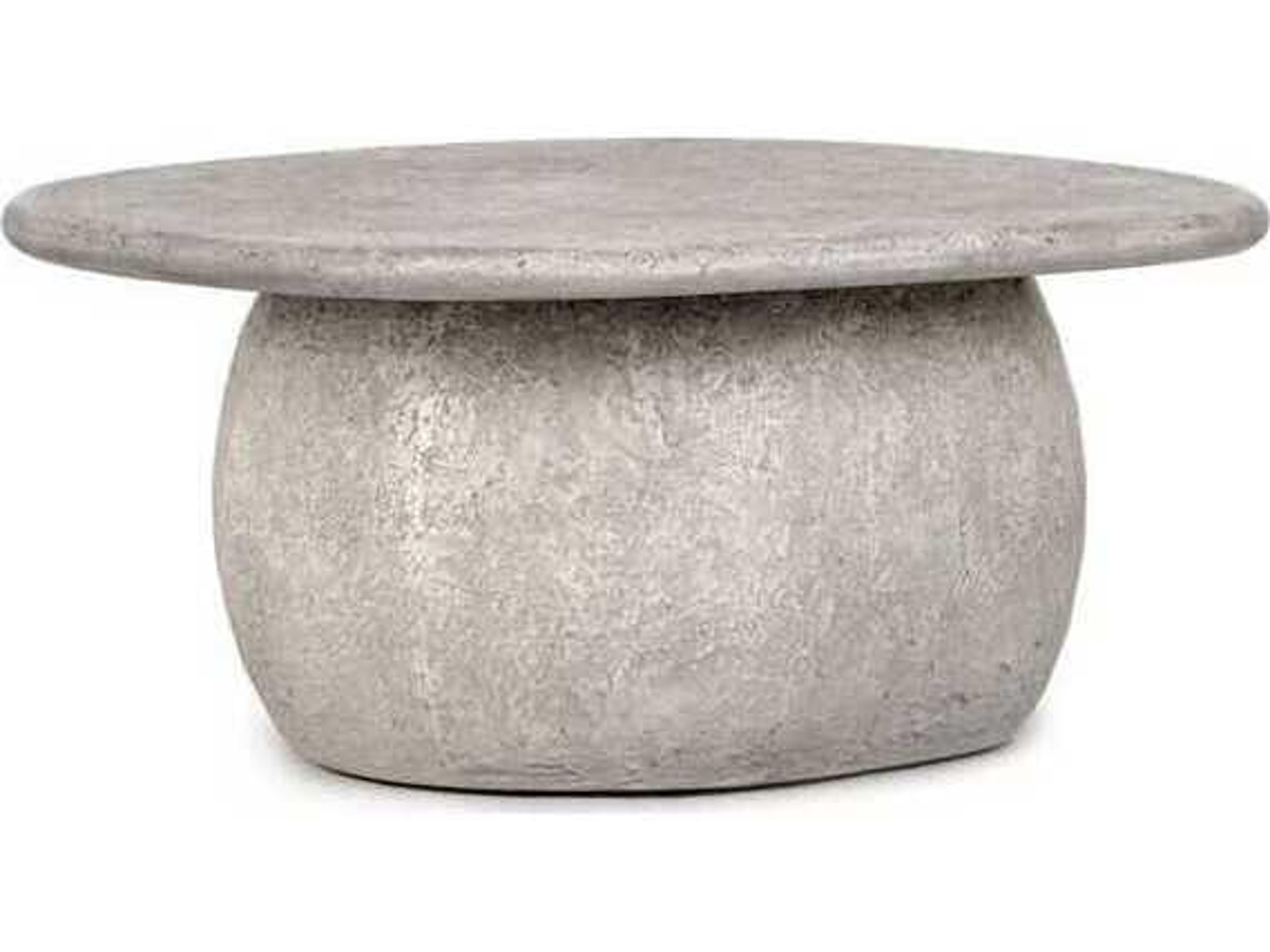 Britney Light Grey Concrete Round Coffee Table