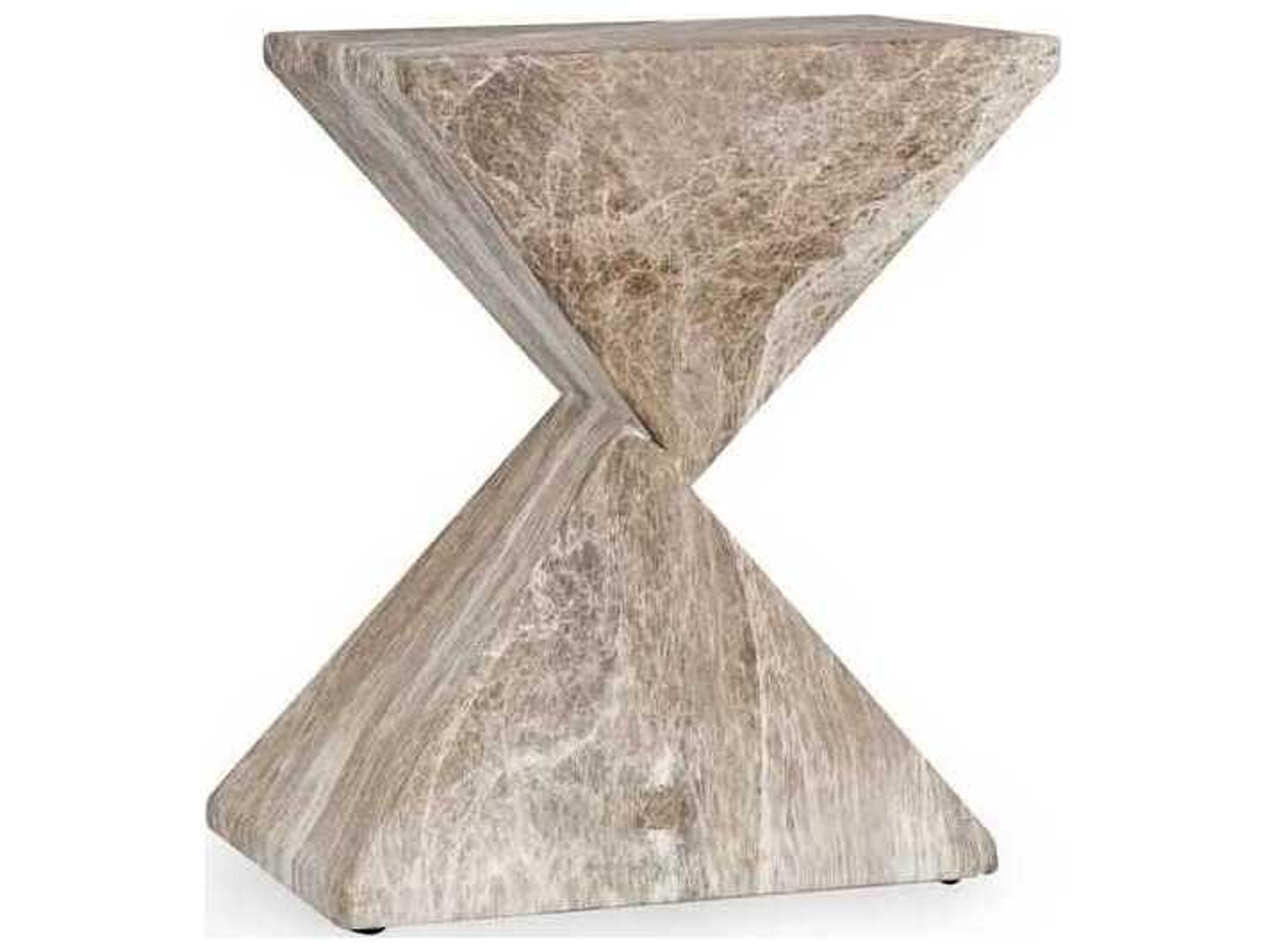 Classic Home Outdoor Adler Brown, Ivory Concrete Rectangular End Table