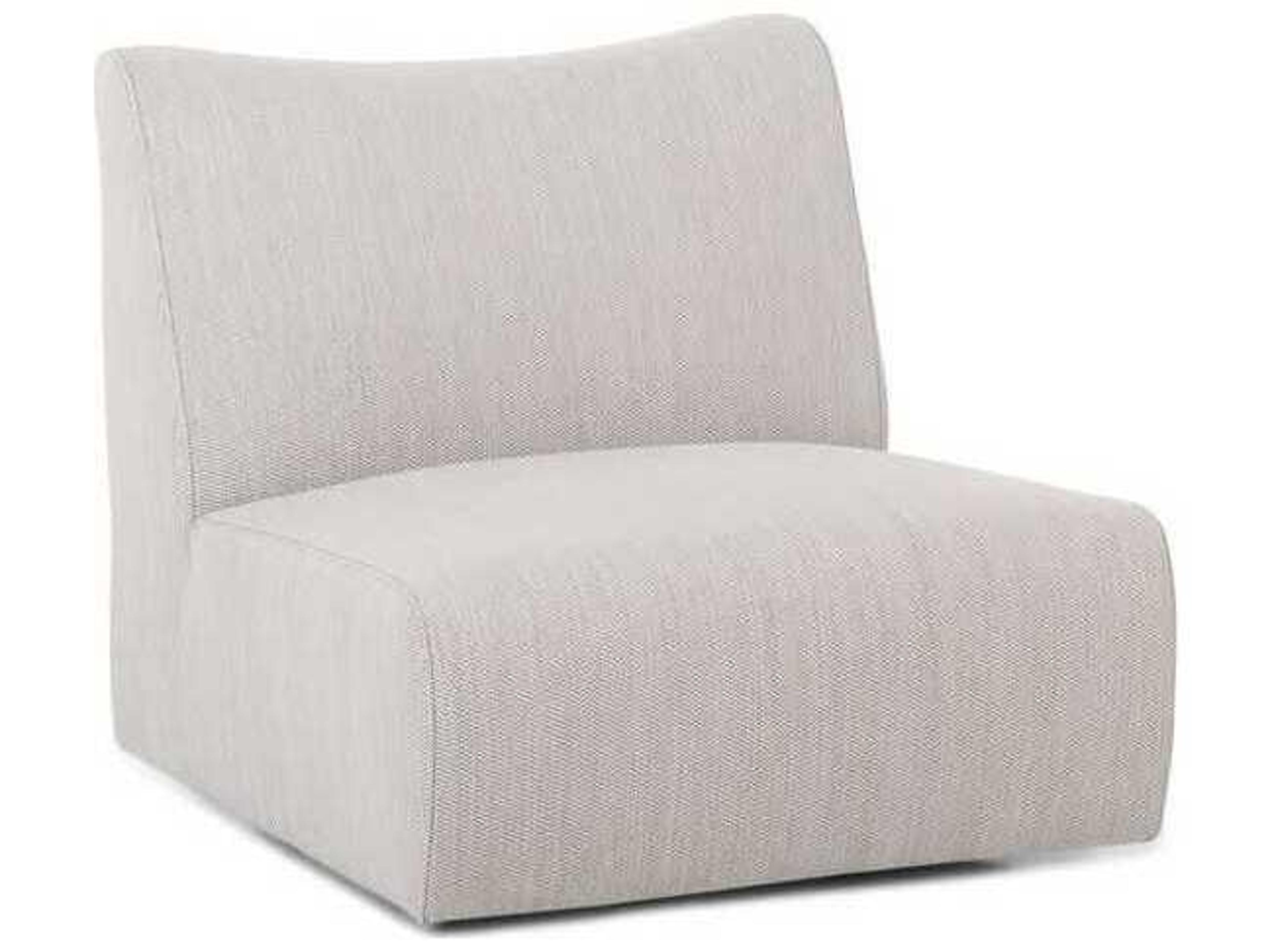Atlas Light Gray Fabric Cushion Lounge Chair