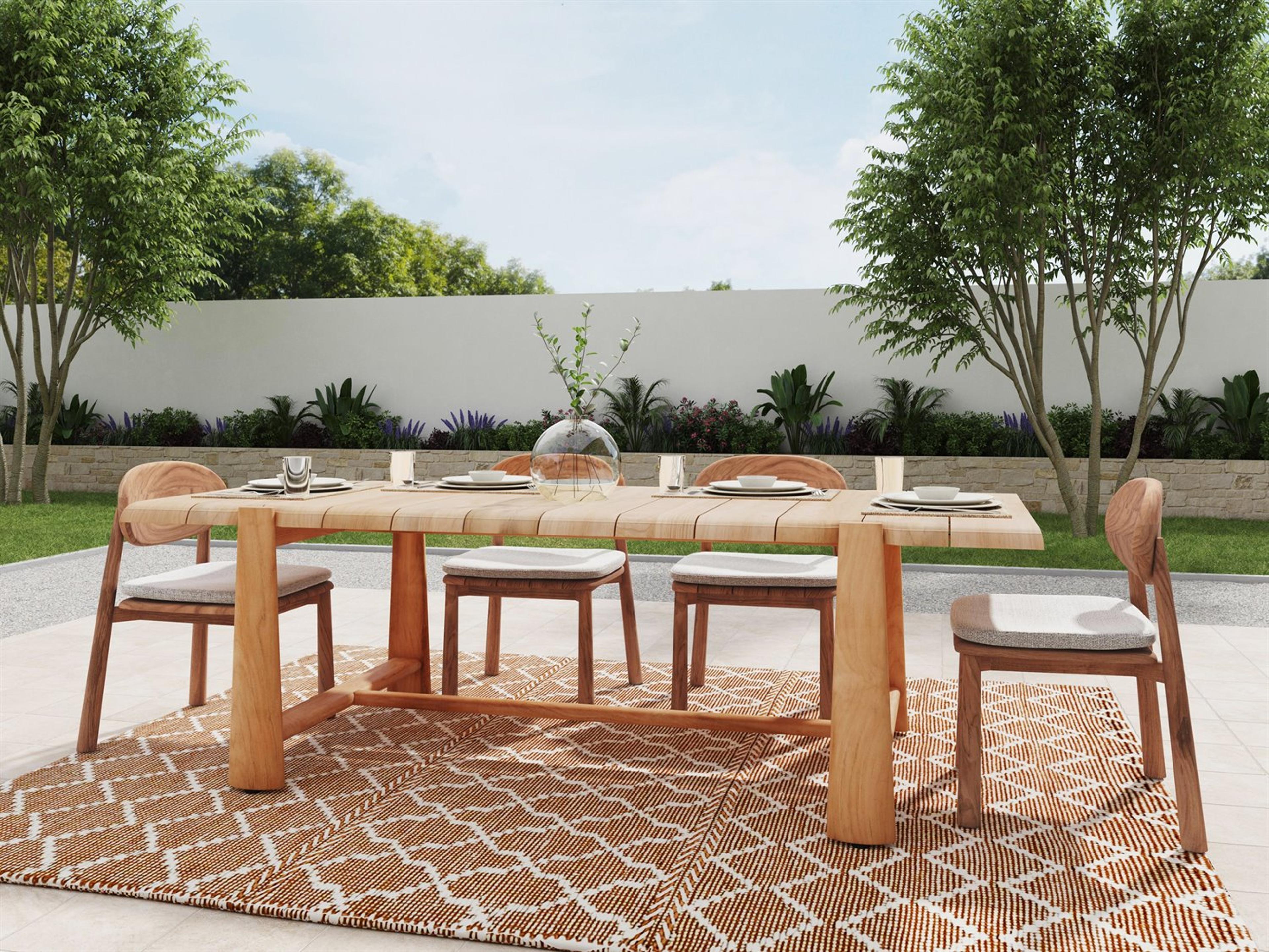 Classic Home Outdoor Aston Wood Casual Patio Dining Set