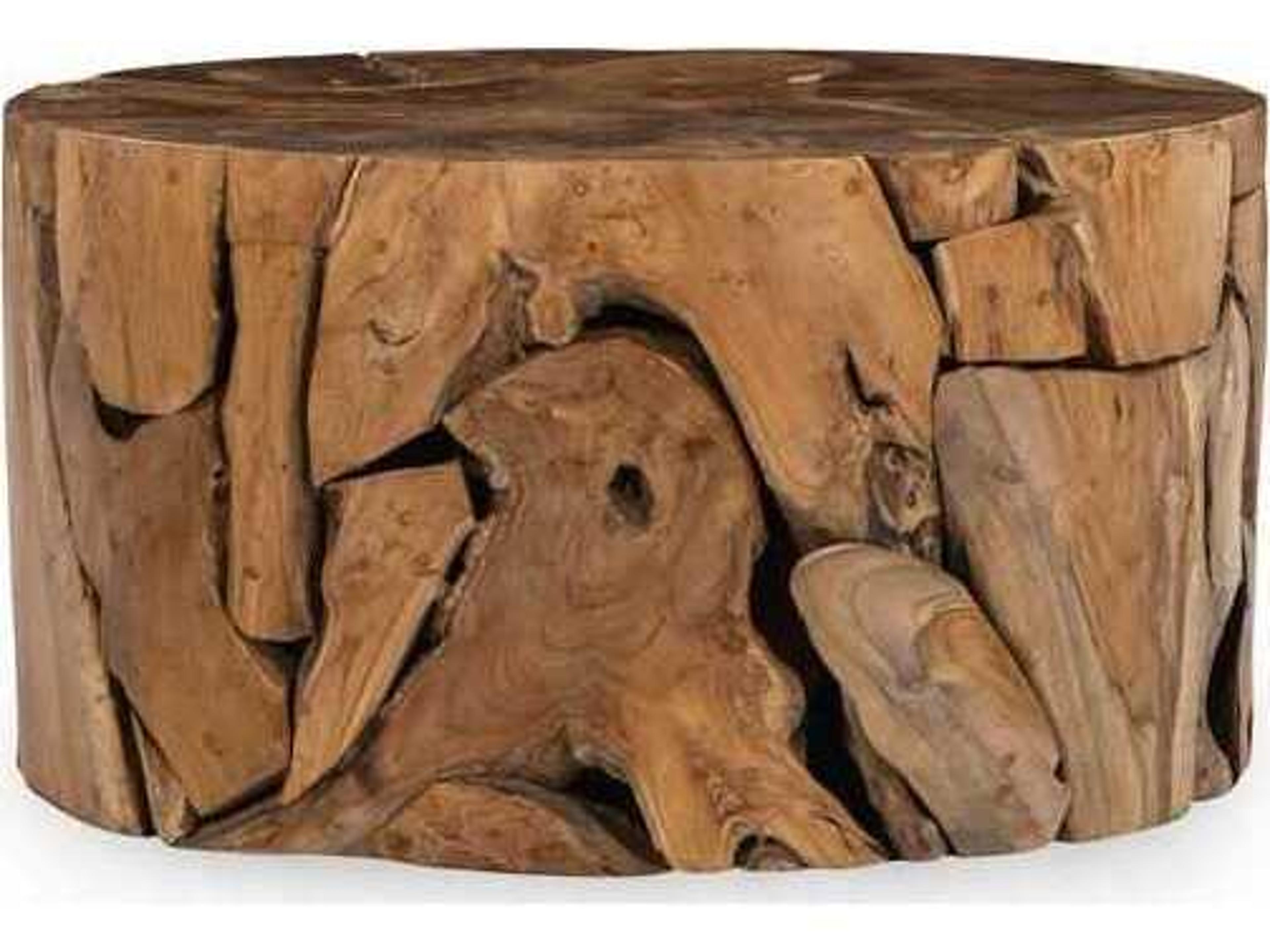 Classic Home Rhea Round Wood Coffee Table