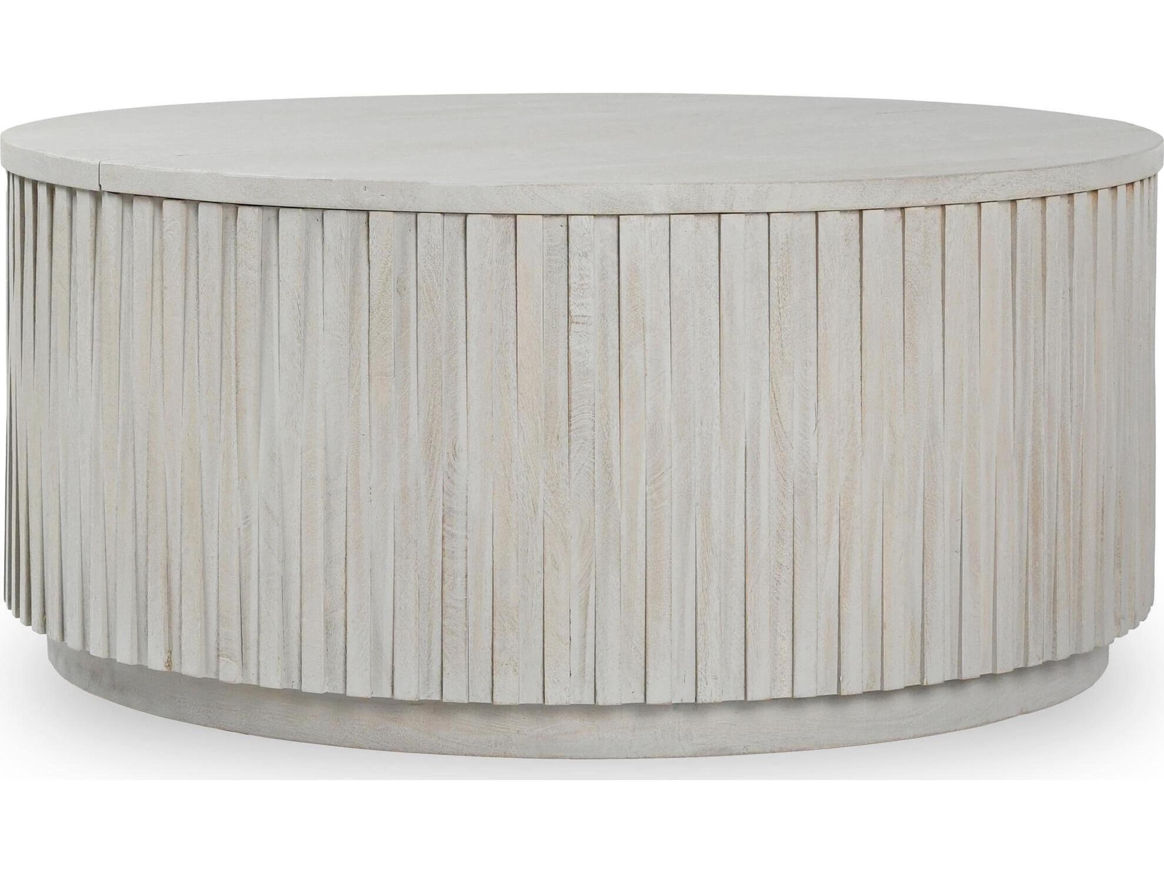 Classic Home Mrytle Round Wood Coffee Table