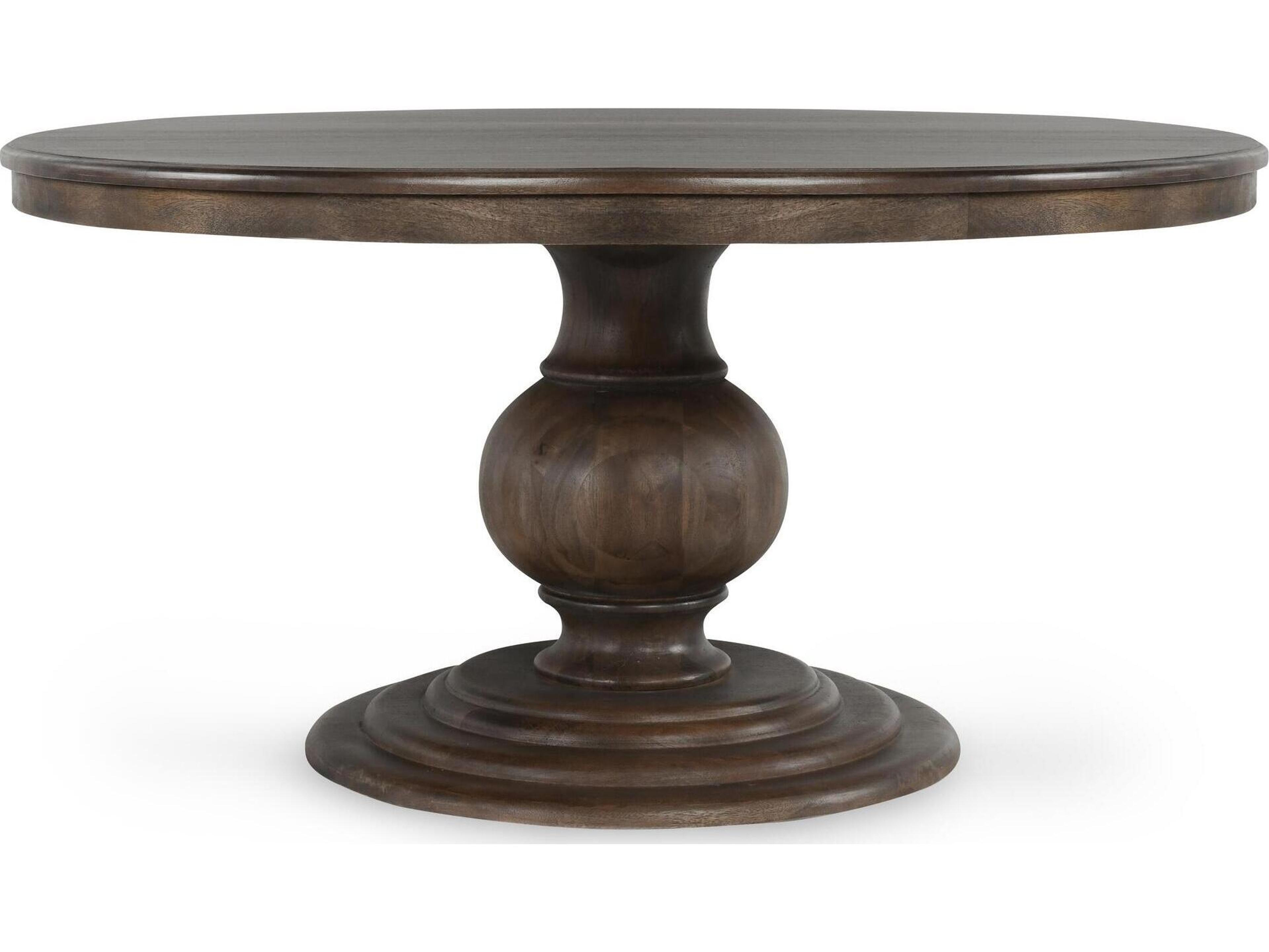 Classic Home Brookside Round Wood Cocoa Brown Dining Table
