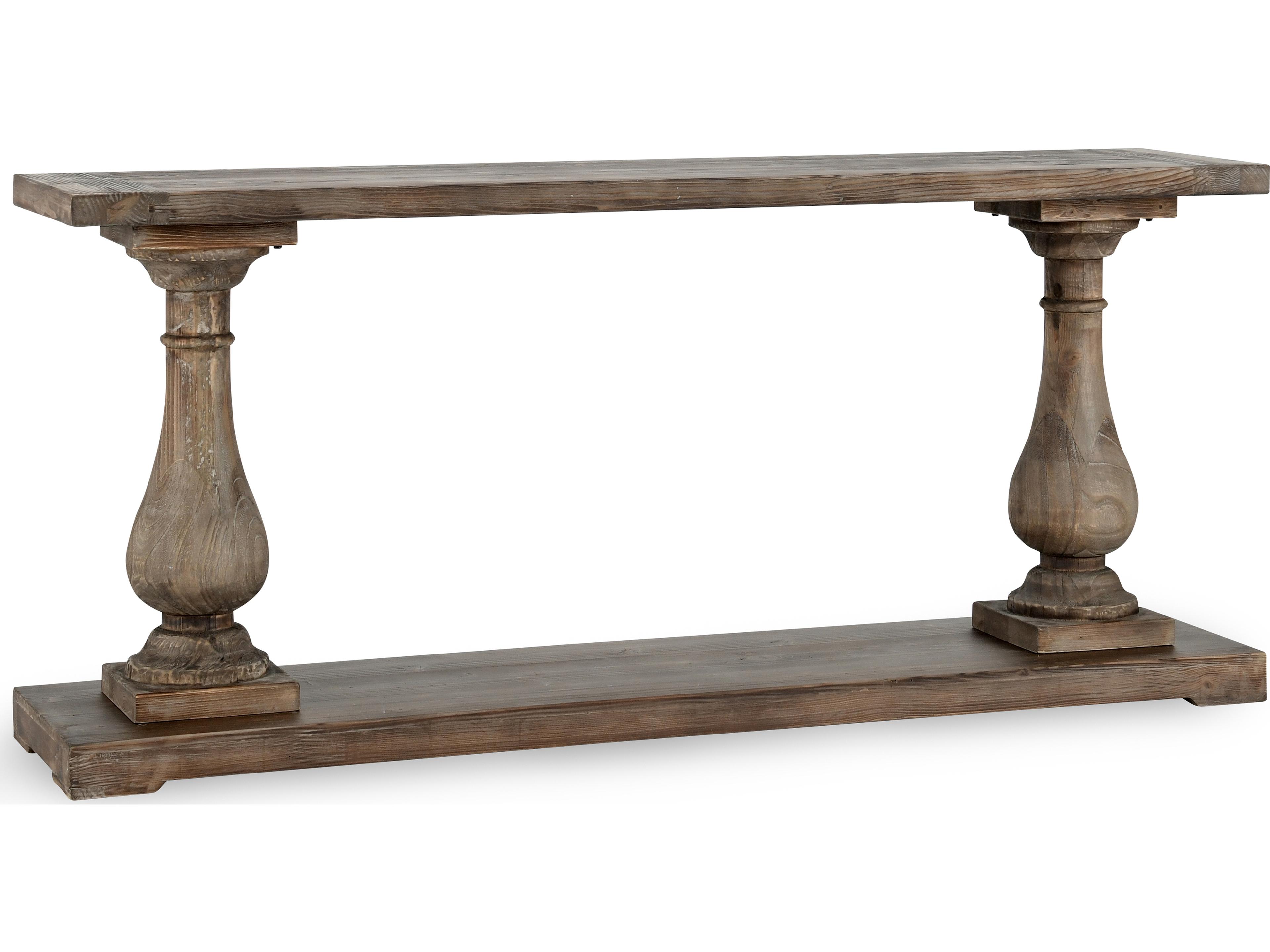 Classic Home Biltmore Rectangular Wood Rustic Brown Console Table