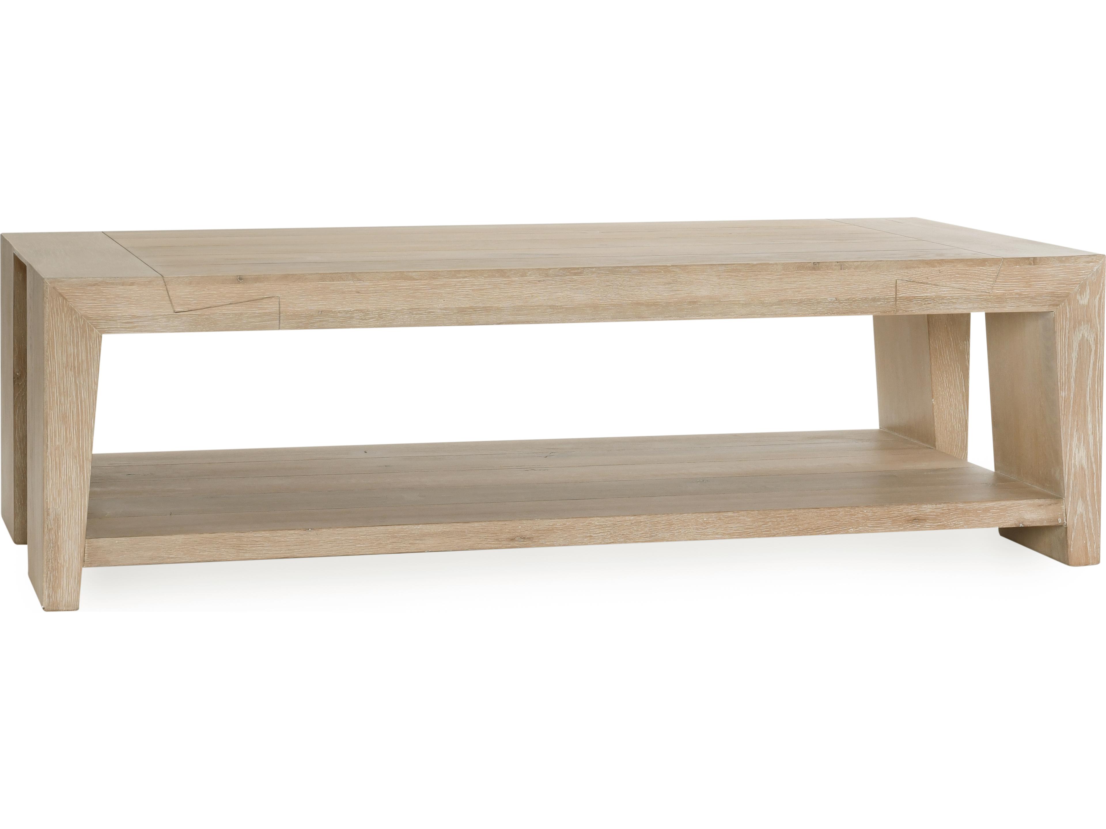 Classic Home Troy Rectangular Wood White Coffee Table