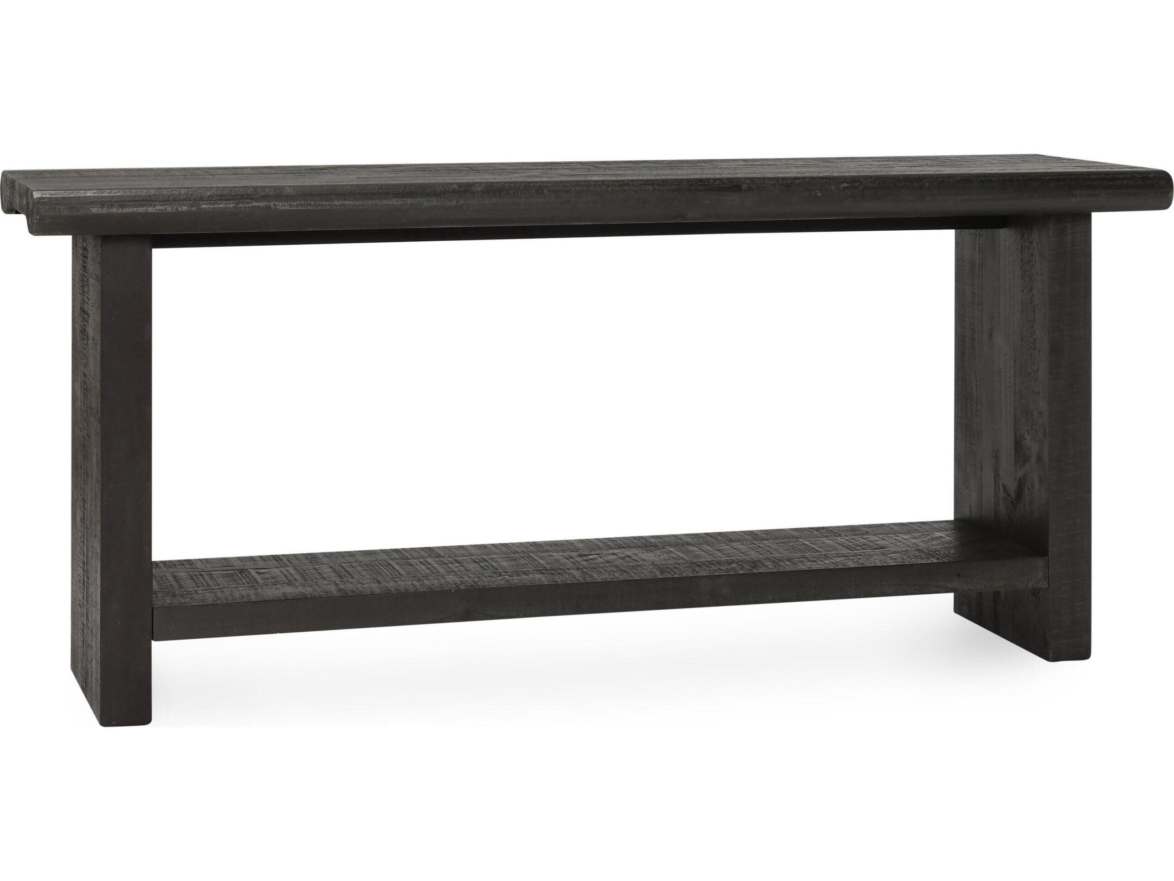Classic Home Larson Rectangular Wood Black Console Table