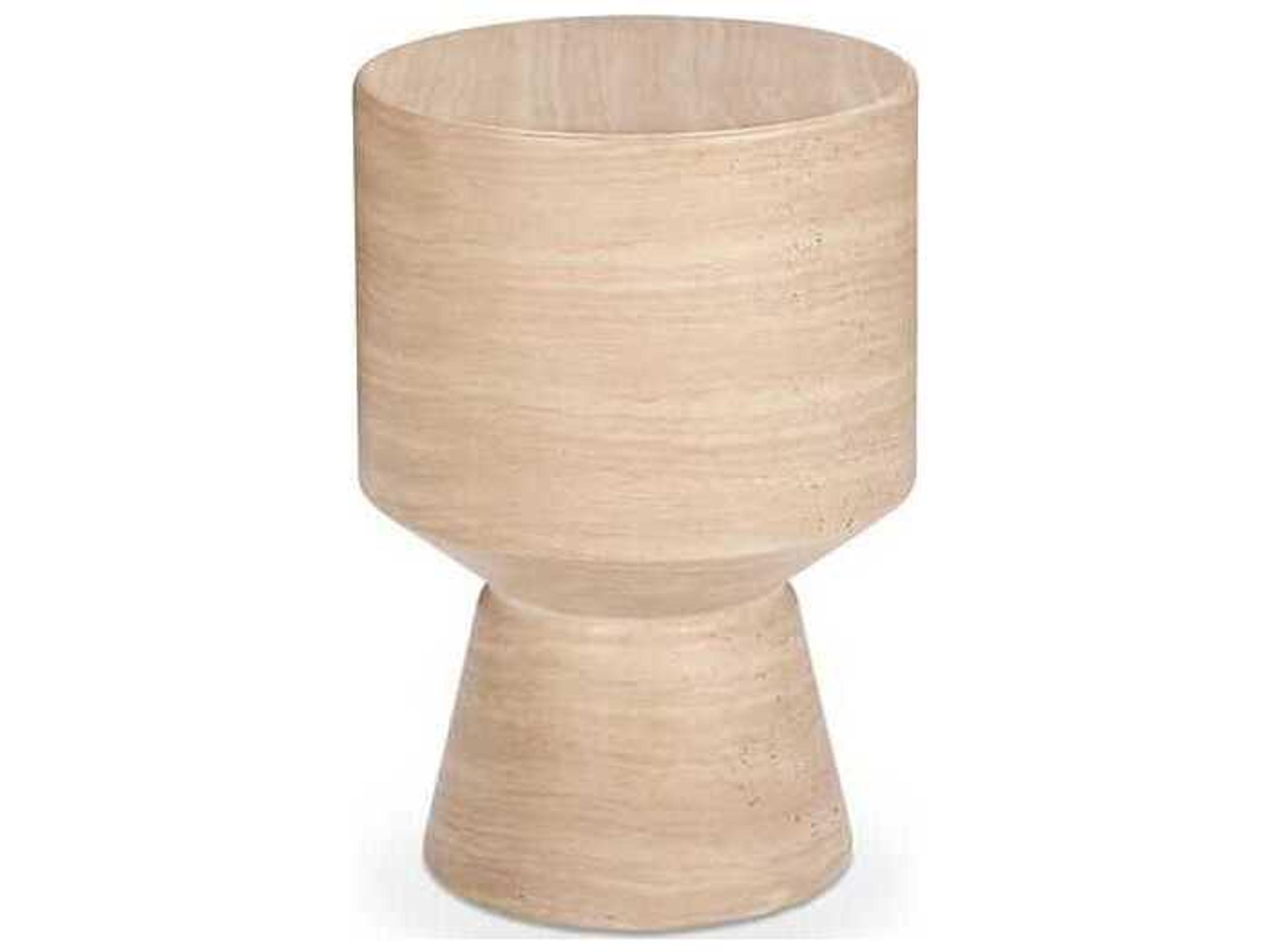 Classic Home Terrace Round Concrete End Table