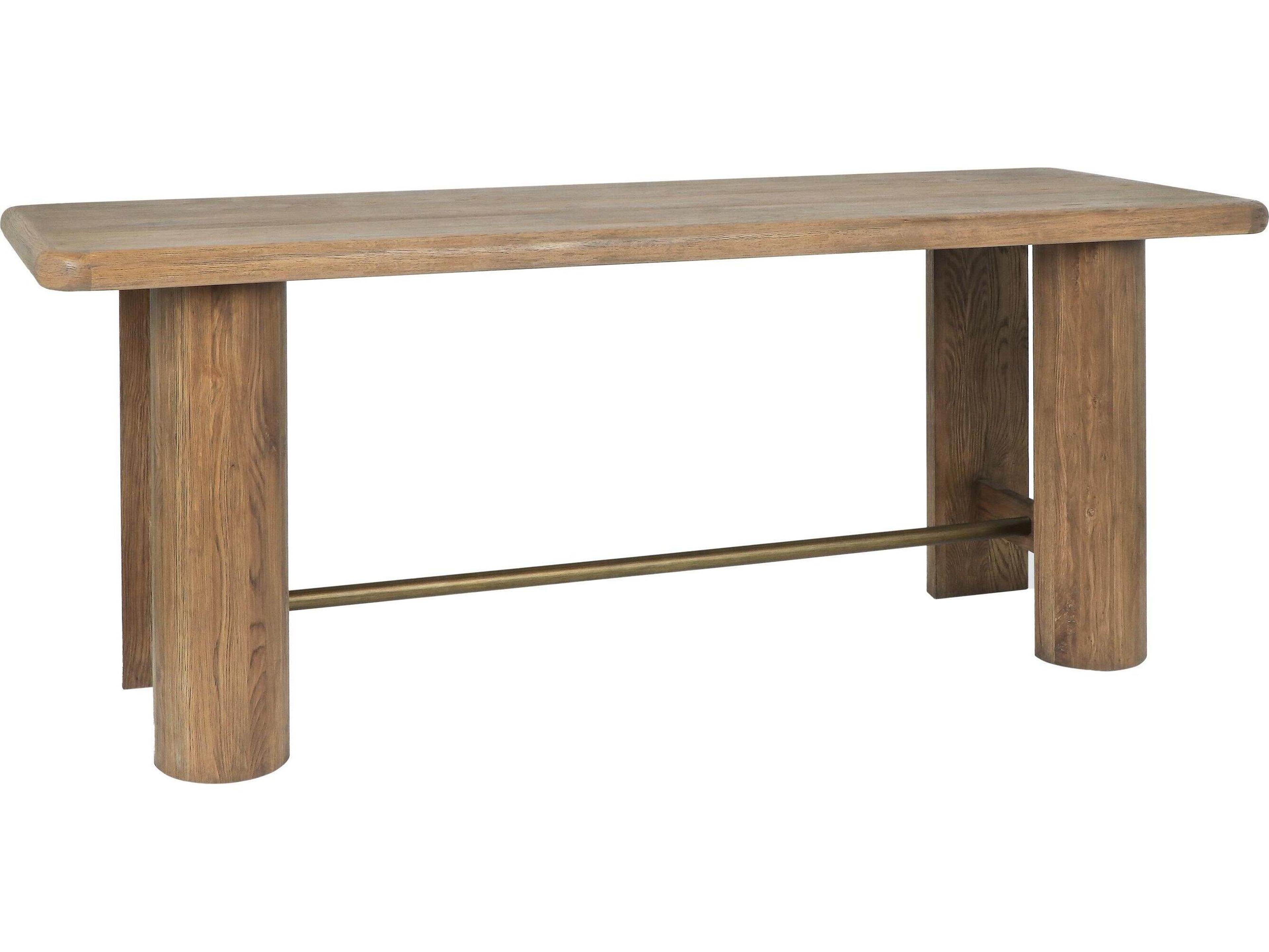 Classic Home Tacoma Rectangular Wood Oak Tan Dining Table