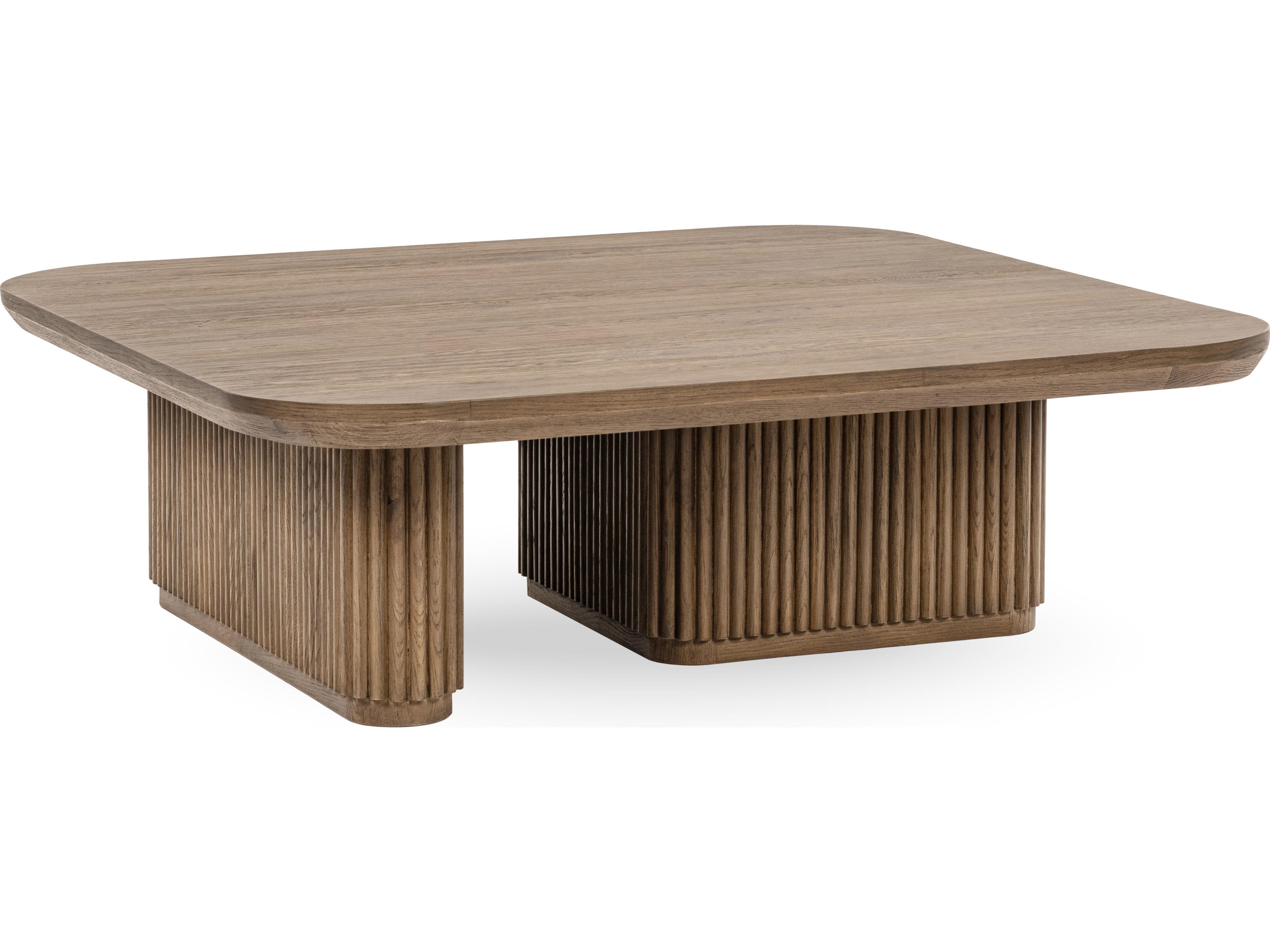 Classic Home Vander Square Wood Tawny Brown Coffee Table