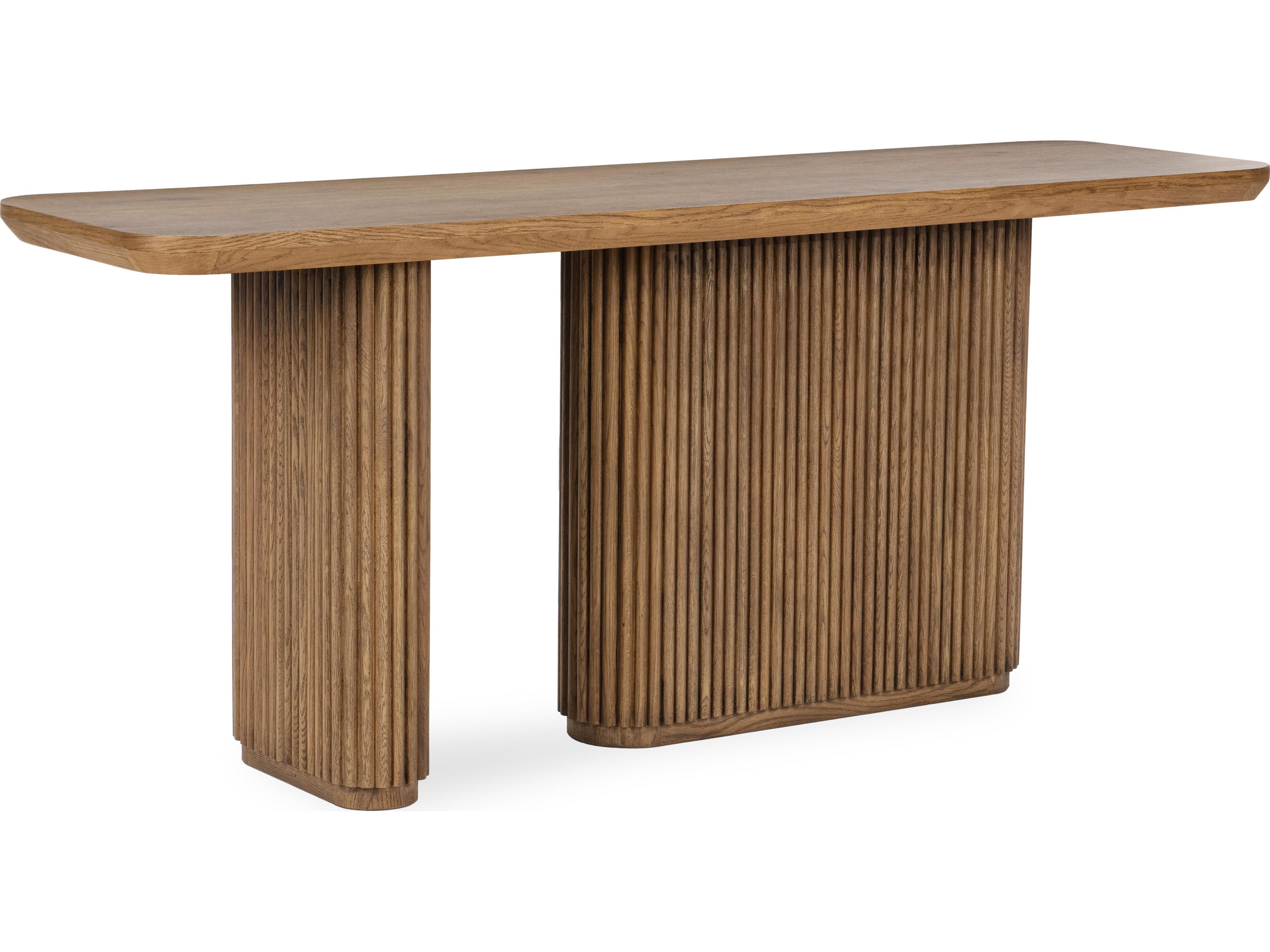 Classic Home Vander Rectangular Wood Tawny Brown Console Table