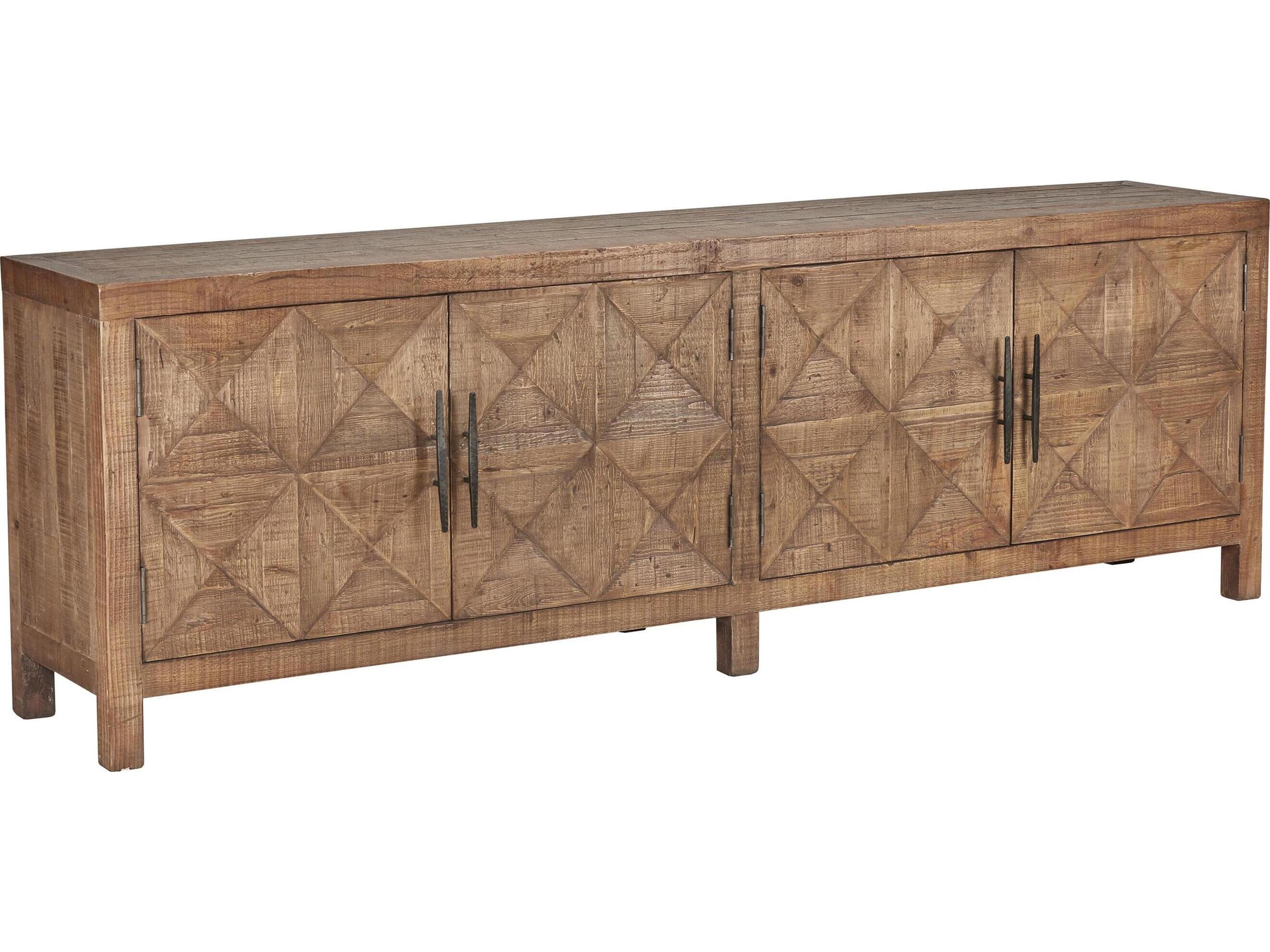 Classic Home Elani 103" Pine Wood Natural Brown Sideboard