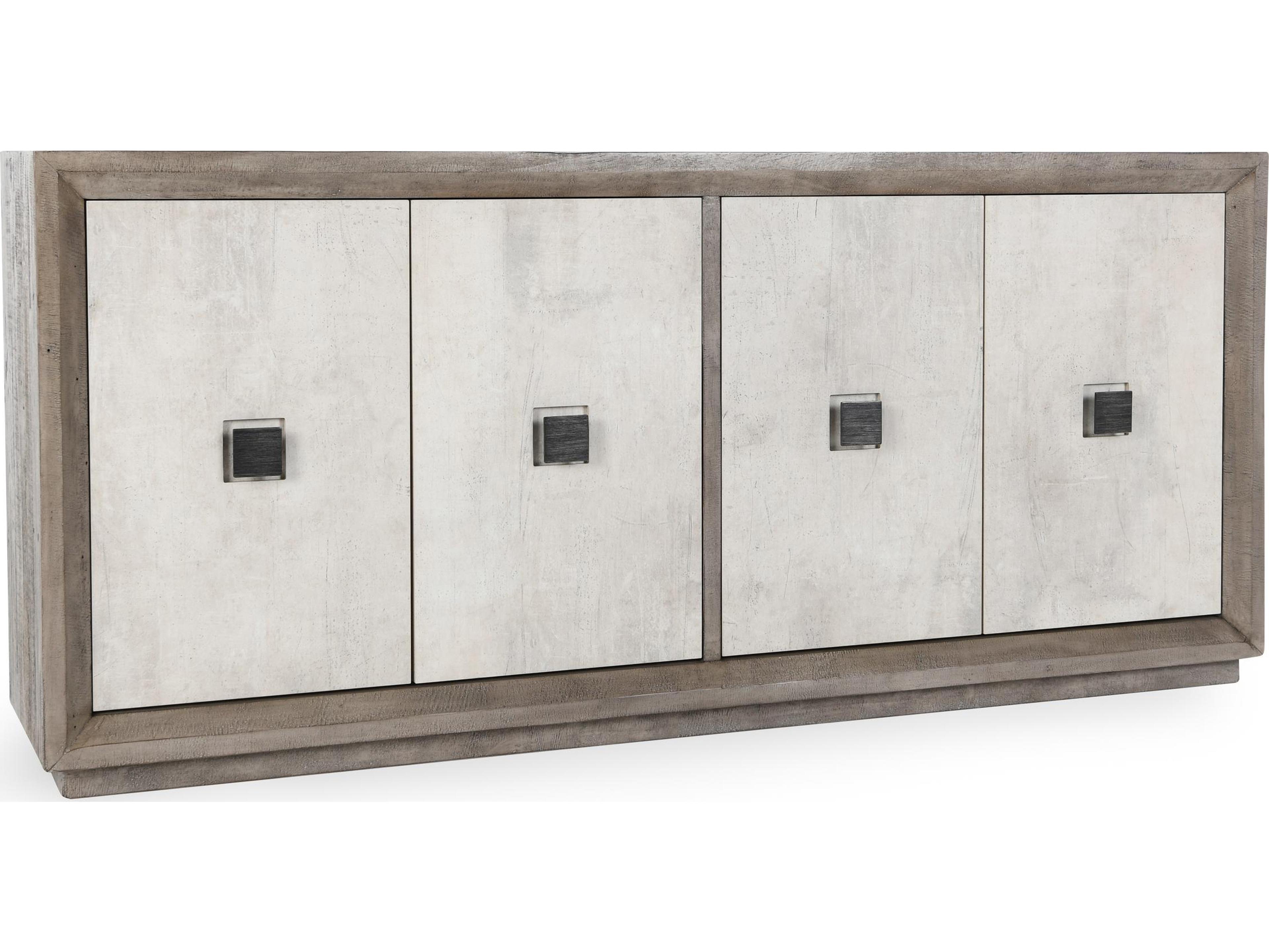 Classic Home Denver 80" Pine Wood Distressed Gray Sideboard