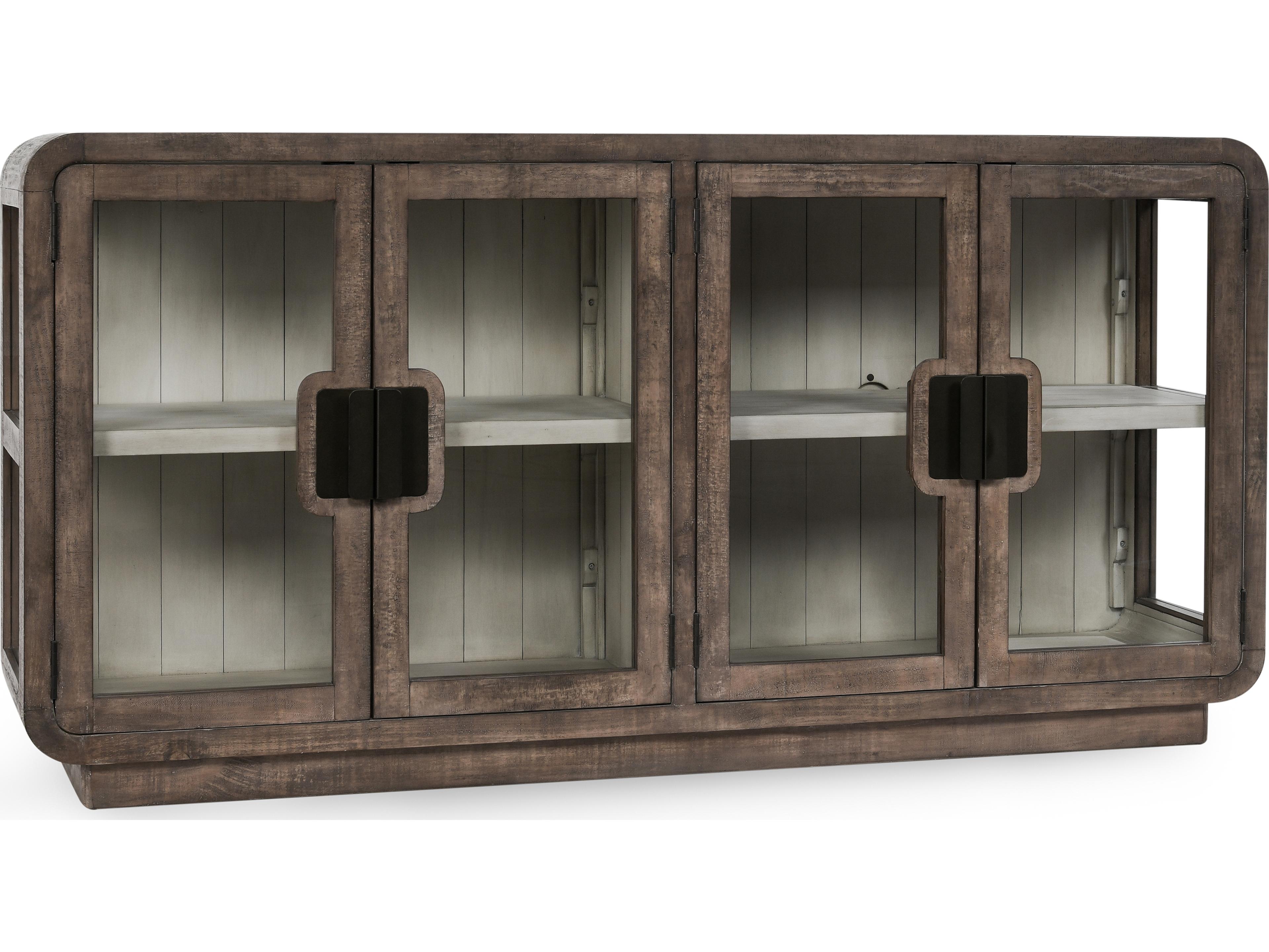 Classic Home Ollie 70" Pine Wood Brown Sideboard