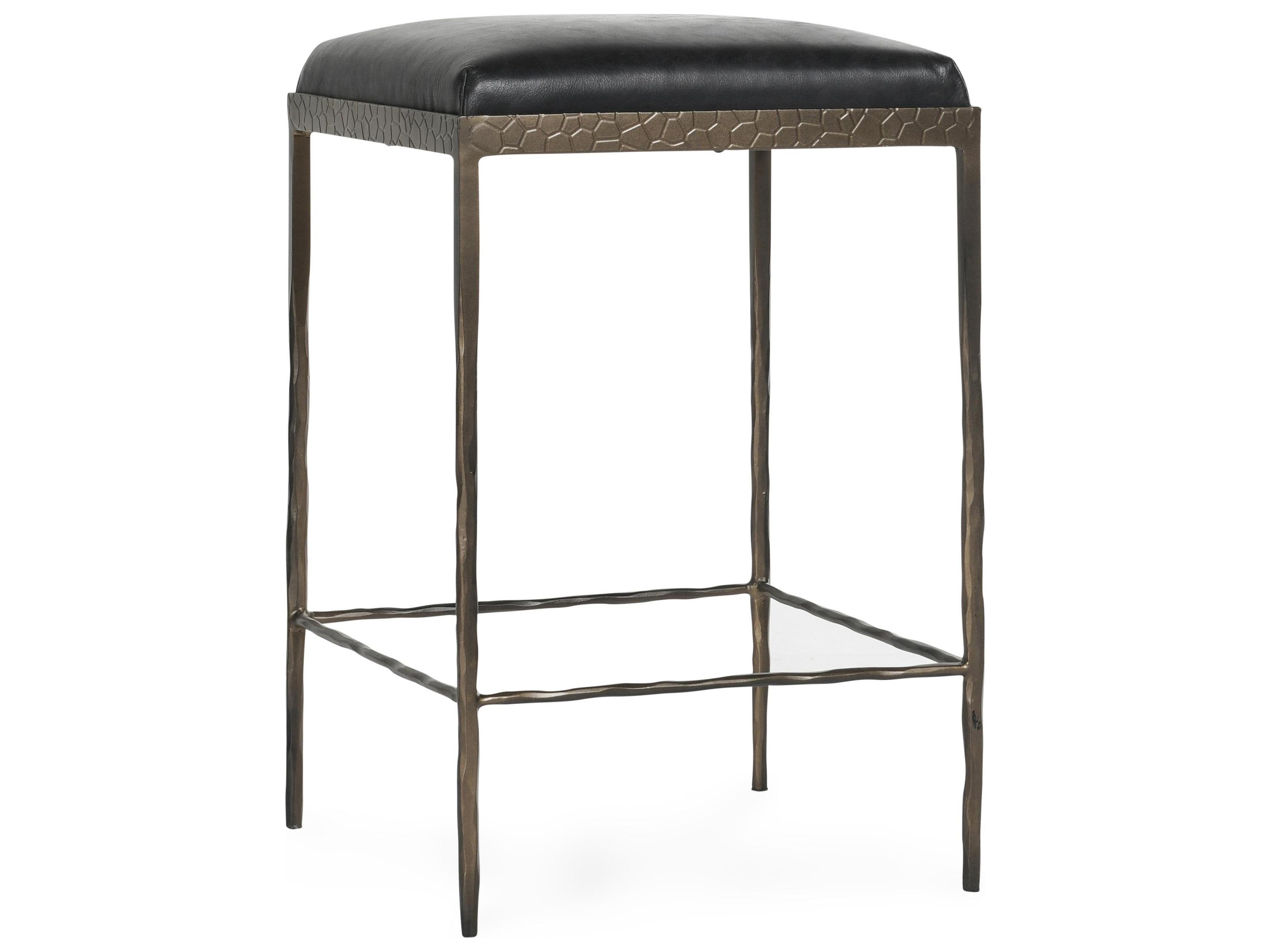 Classic Home Bose Black Leather Counter Stool