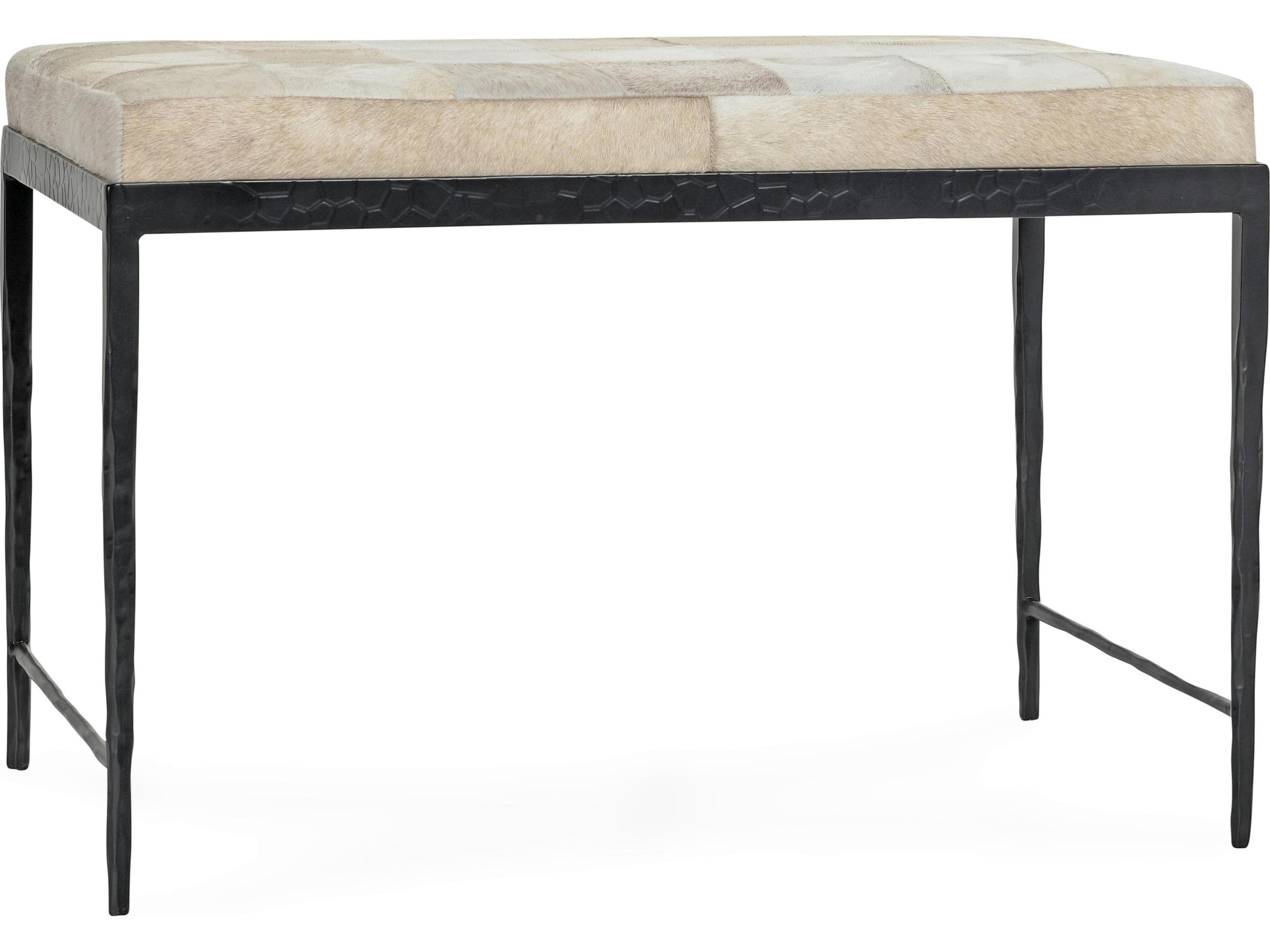 Classic Home Achen Beach Ivory Beige Fur Accent Bench