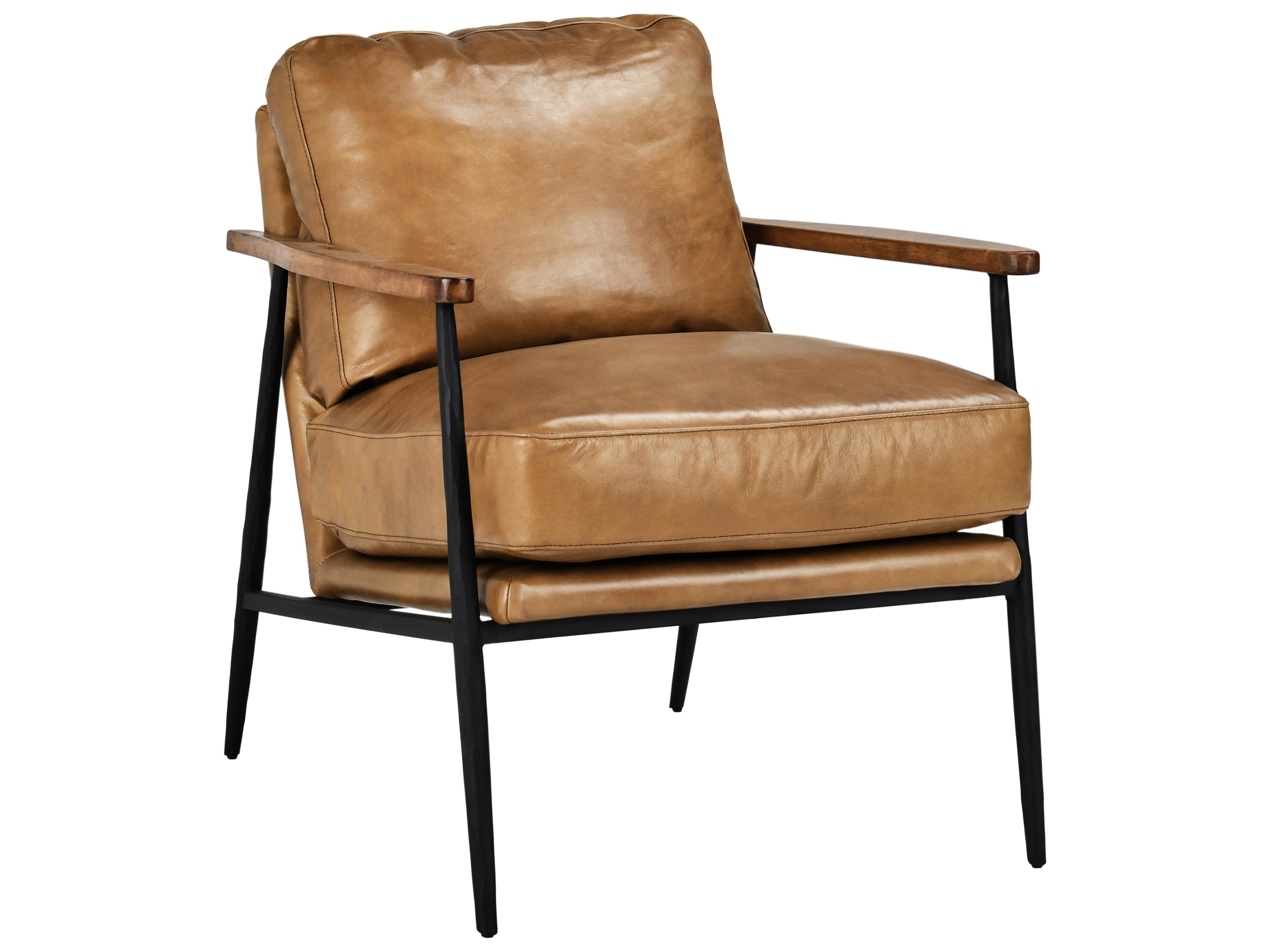 Classic Home Christopher Black Leather Accent Chair