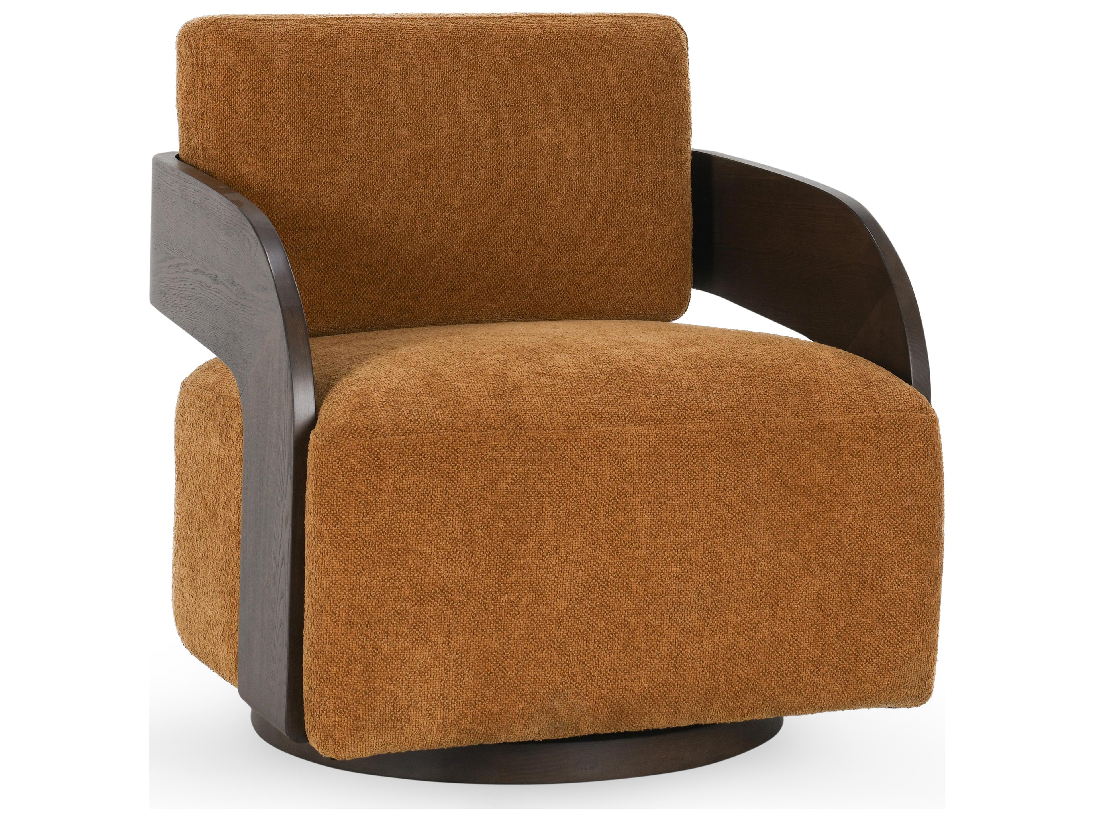 Classic Home Toscana Swivel Brown Accent Chair