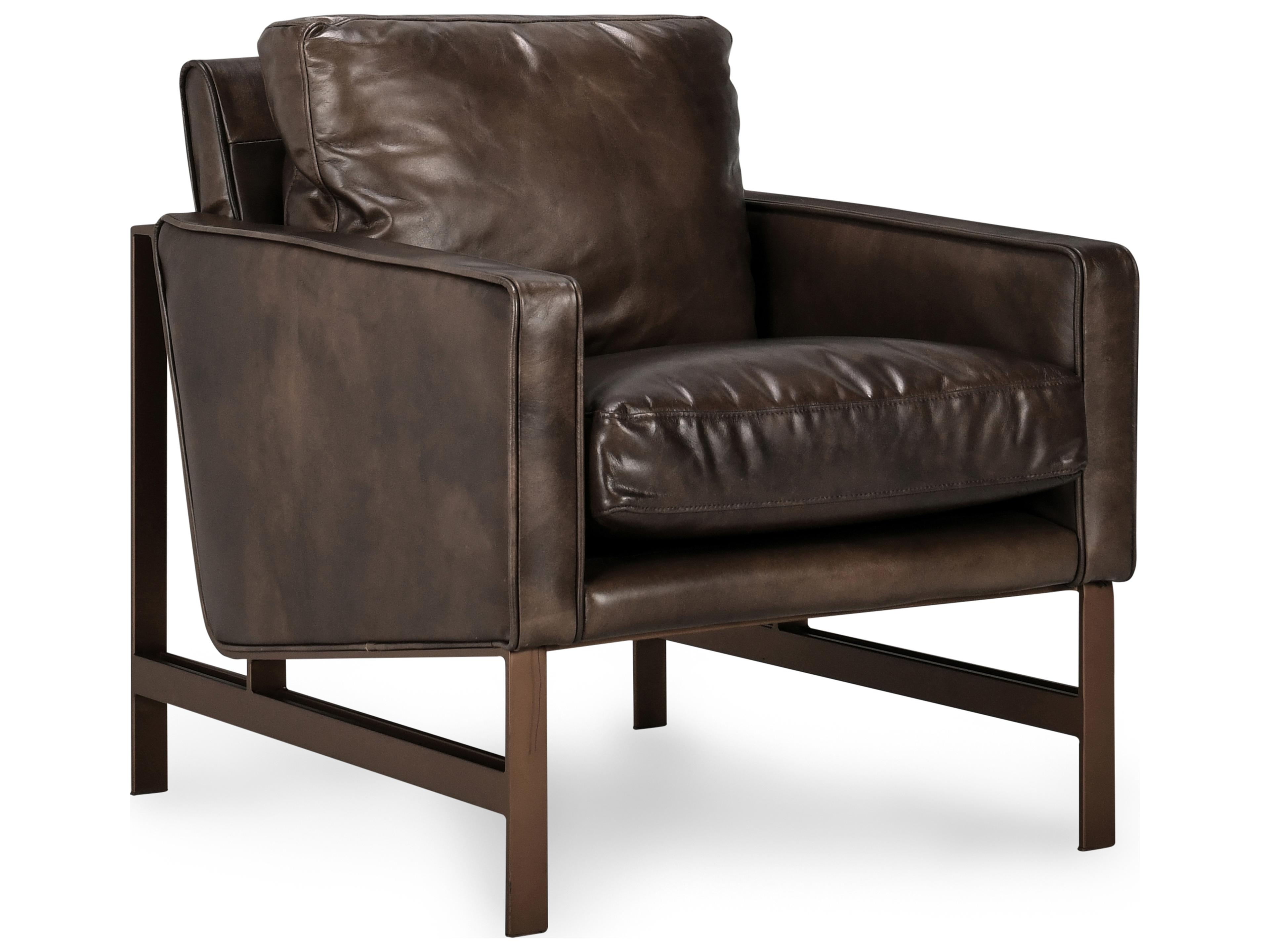 Classic Home Chazzie Bronze Leather Club Chair