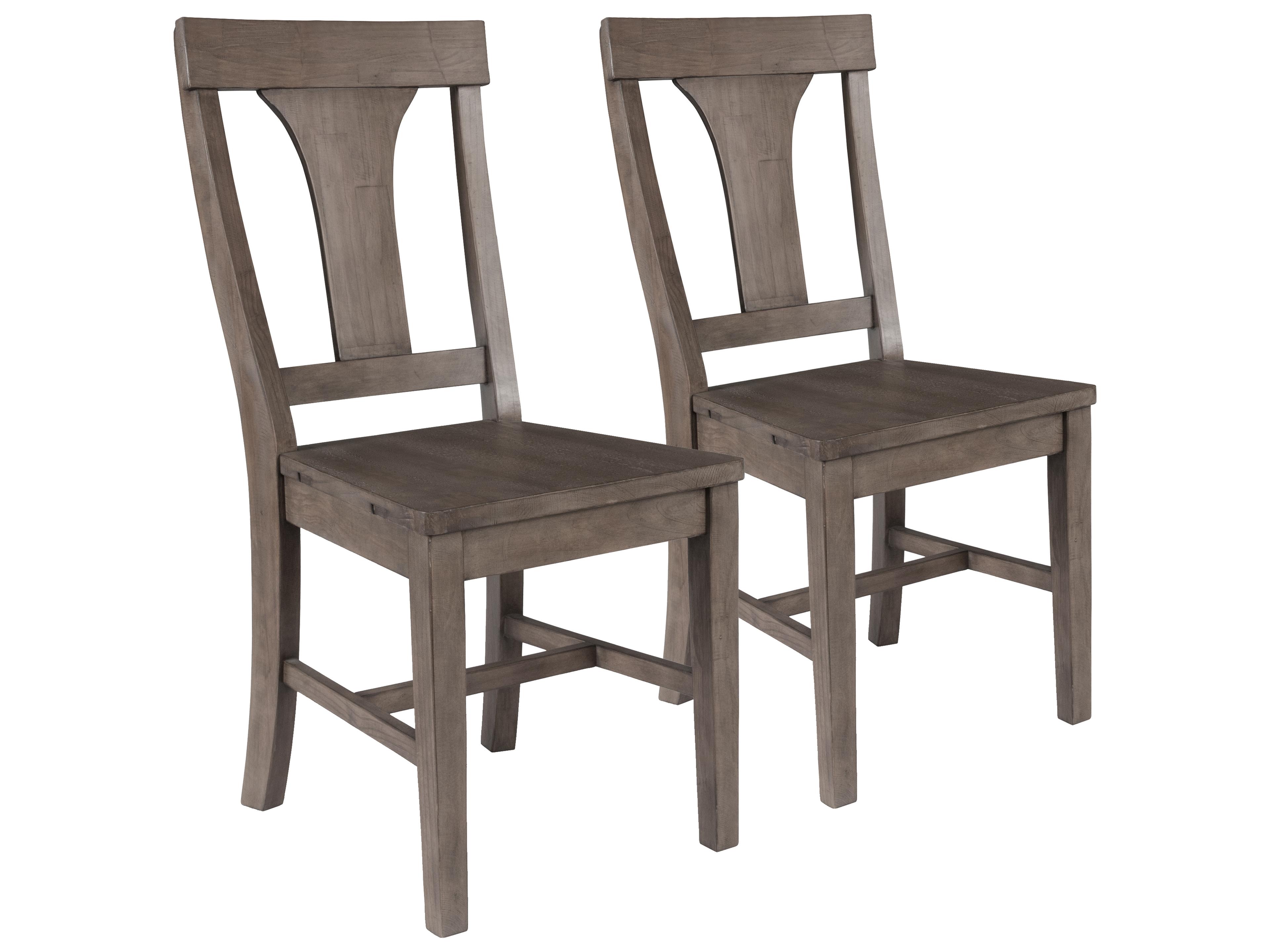 Classic Home Tuscany Pine Wood Brown Armless Dining Chair Set of 2